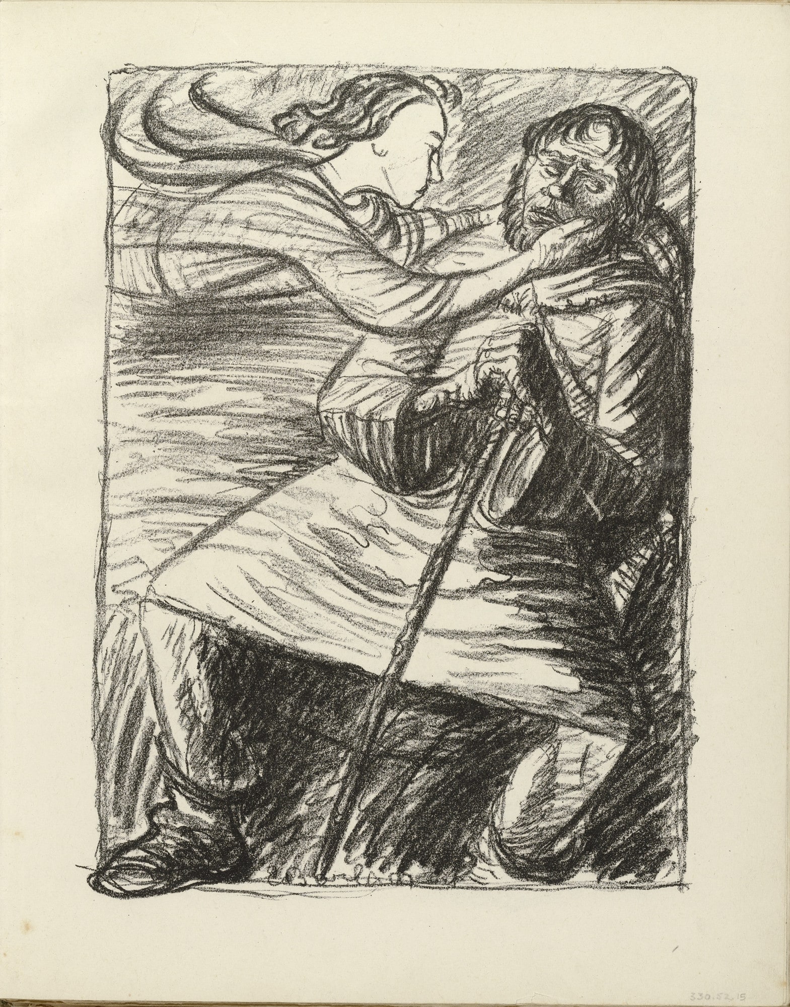 The Weary One (Der Müde) (plate, folio 9) from the periodical Der Bildermann, vol. 1, no. 4 (May 1916)