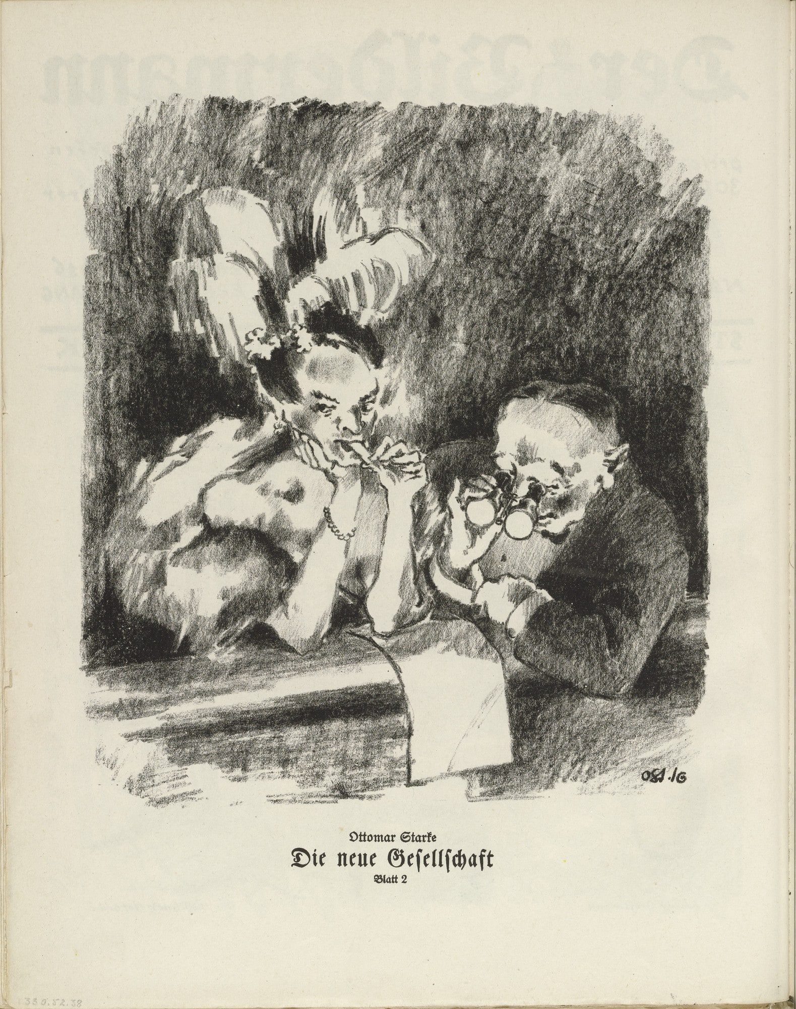 The New Society: Plate 2 (Die neue Gesellschaft: Blatt 2) (plate, folio 20 verso) from the periodical Der Bildermann, vol. 1, no. 10 (August 1916)