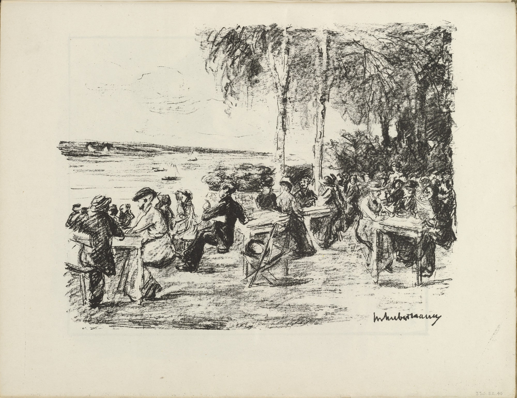 At the Elbe (An der Elbe) (plate, folio 21 verso) from the periodical Der Bildermann, vol. 1, no. 10 (Aug 1916)
