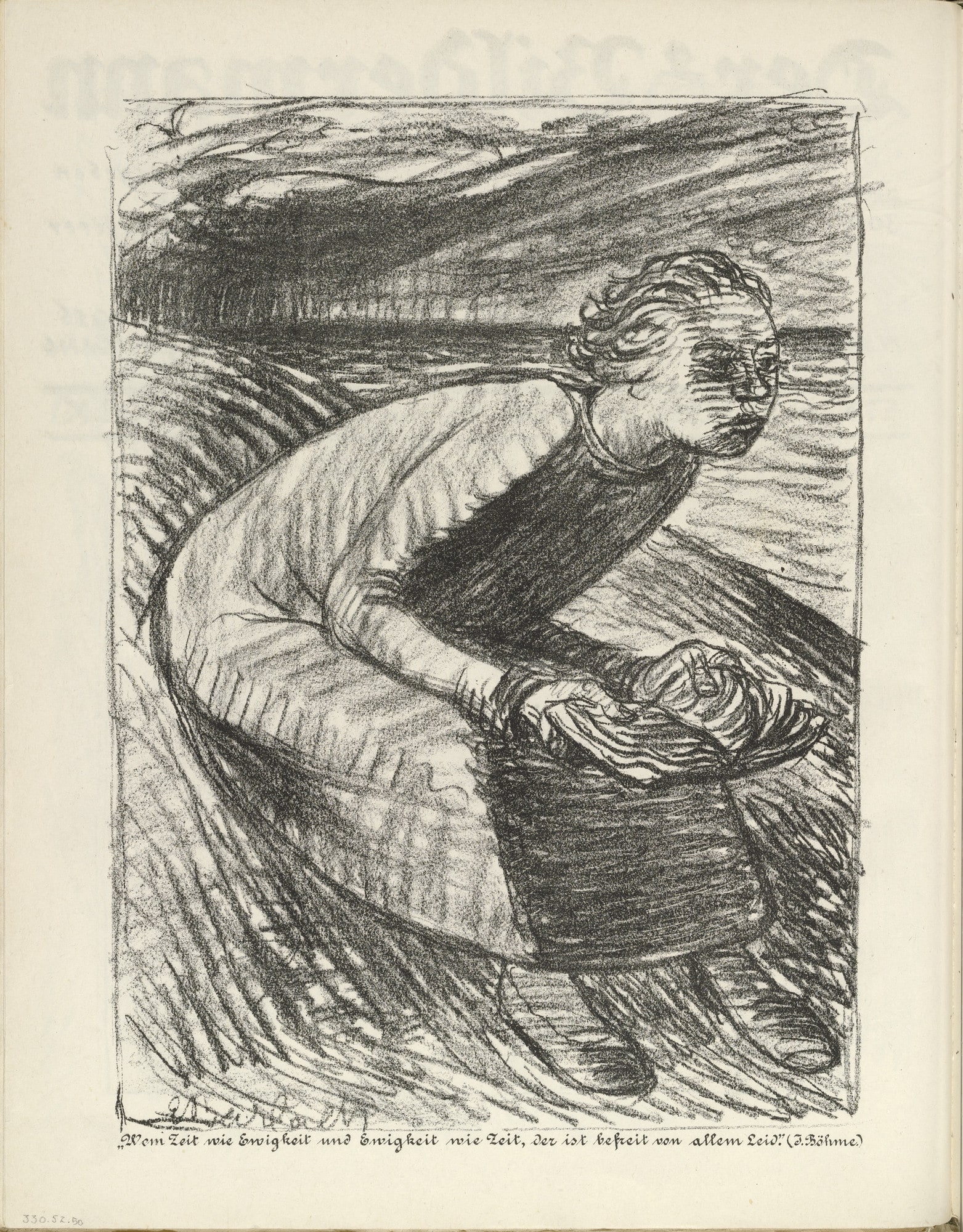 For Whom Time is an Eternity (Wem Zeit wie Ewigkeit) (plate, folio 26 verso) from the periodical Der Bildermann, vol. 1, no. 13 (Oct 1916)