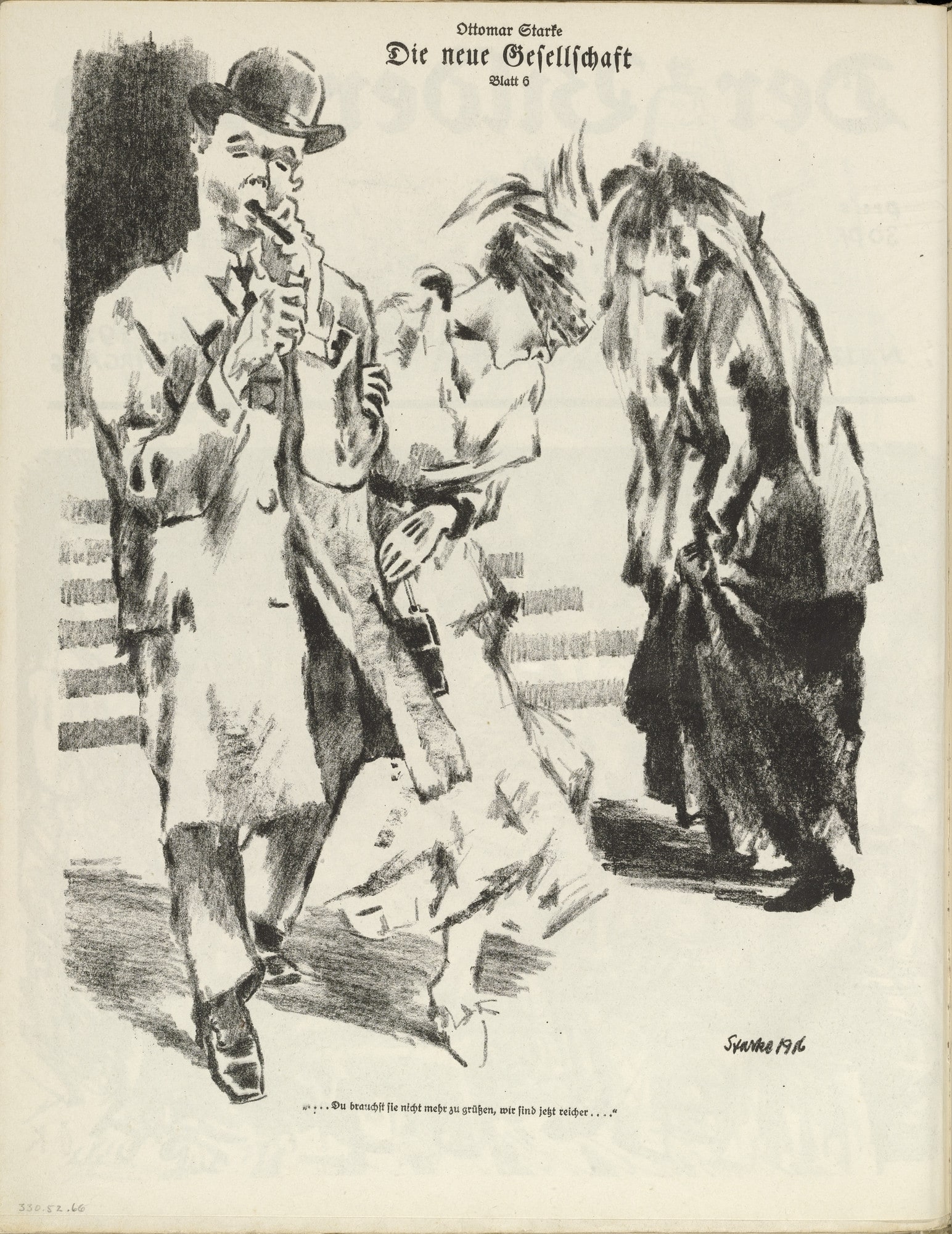 The New Society: Plate 6 (Die neue Gesellschaft: Blatt 6) (plate, folio 34 verso) from the periodical Der Bildermann, vol. 1, no. 17 (December 1916)