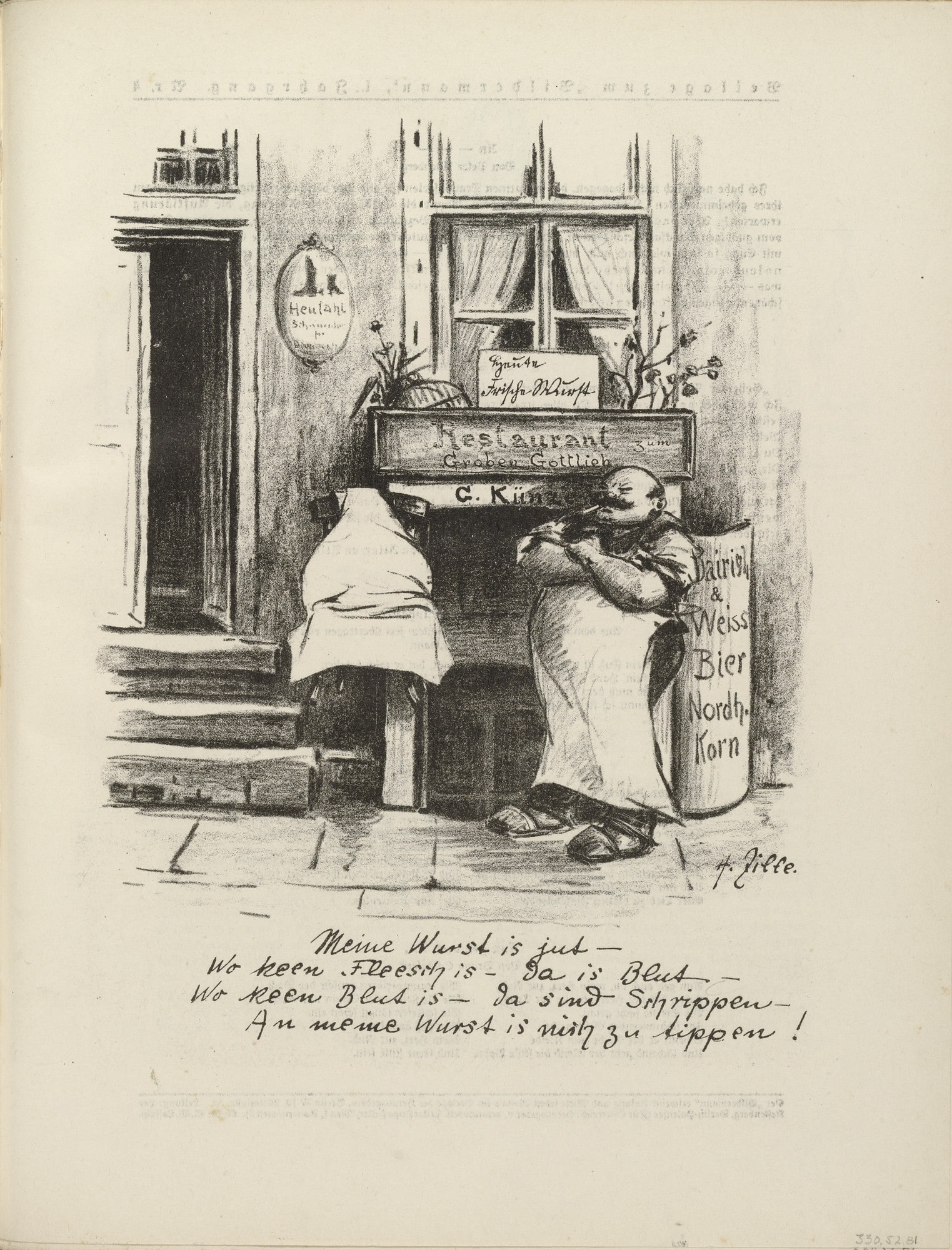 The Publican (Der Budiker) (plate, folio 48) from the periodical Der Bildermann, supplement to vol. 1, no. 4 (May 1916)