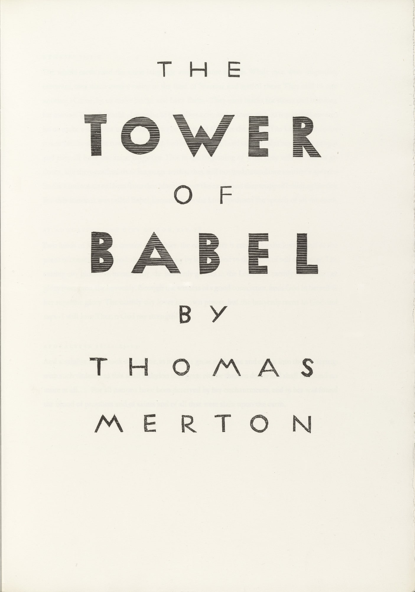 The Tower of Babel