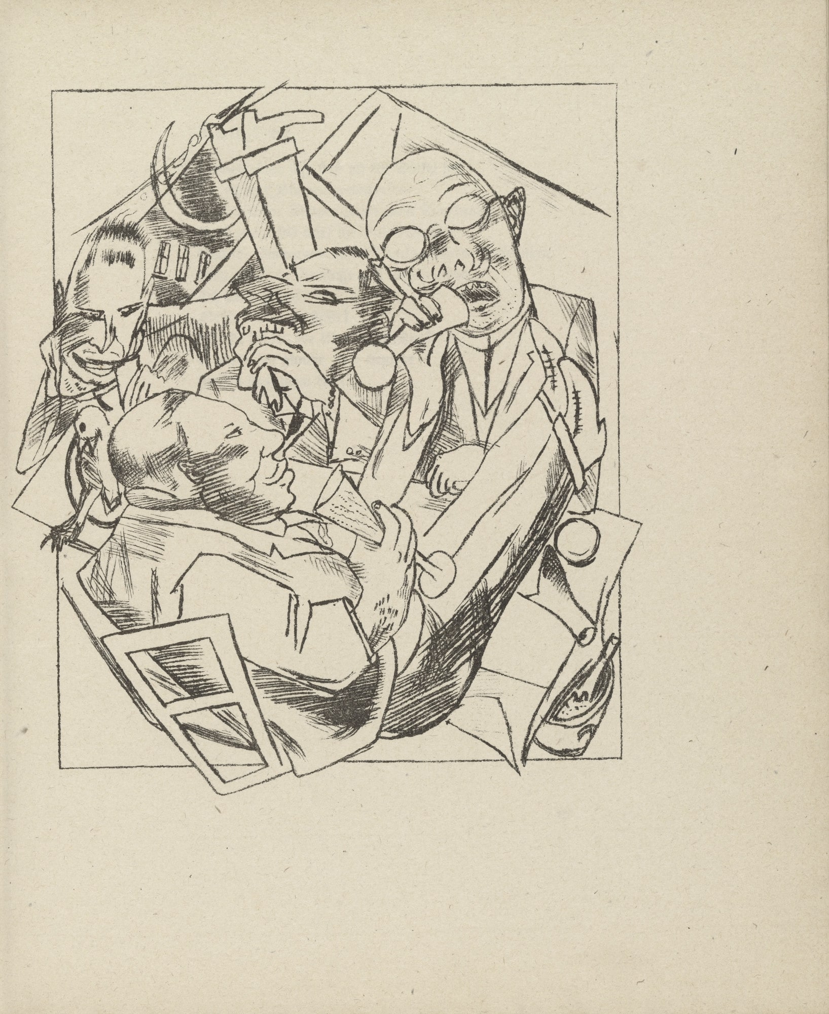 Drinking Song (Trinklied) (plate 1) from Stadtnacht (City Night)