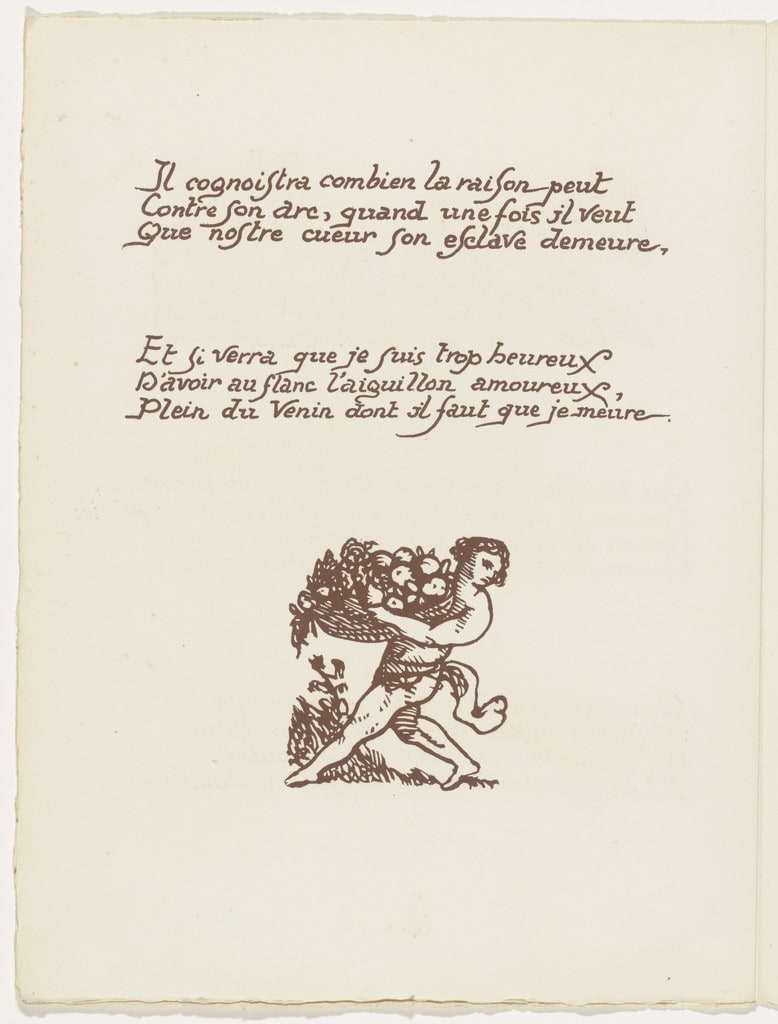 Tailpiece (folio 11 verso) from Les Amours (The Loves)