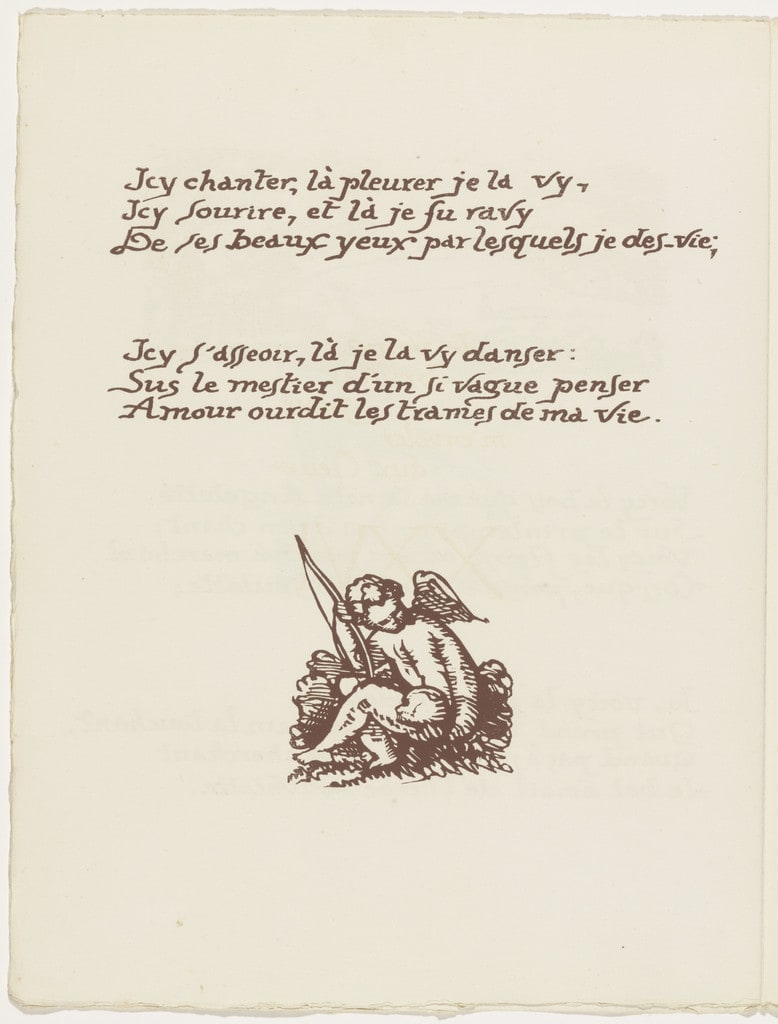 Tailpiece (folio 65 verso) from Les Amours (The Loves)