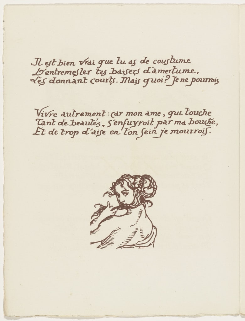 Tailpiece (folio 74 verso) from Les Amours (The Loves)