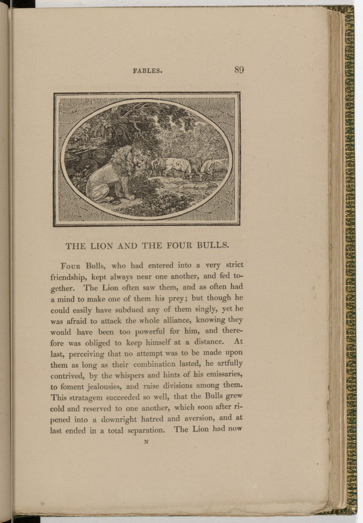 Headpiece (page 89) from The Fables of Aesop