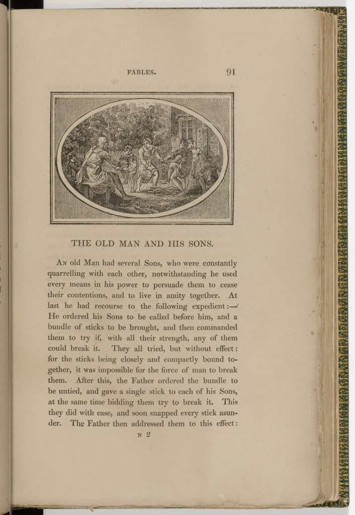 Headpiece (page 91) from The Fables of Aesop