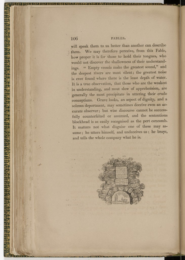 Tailpiece (page 106) from The Fables of Aesop