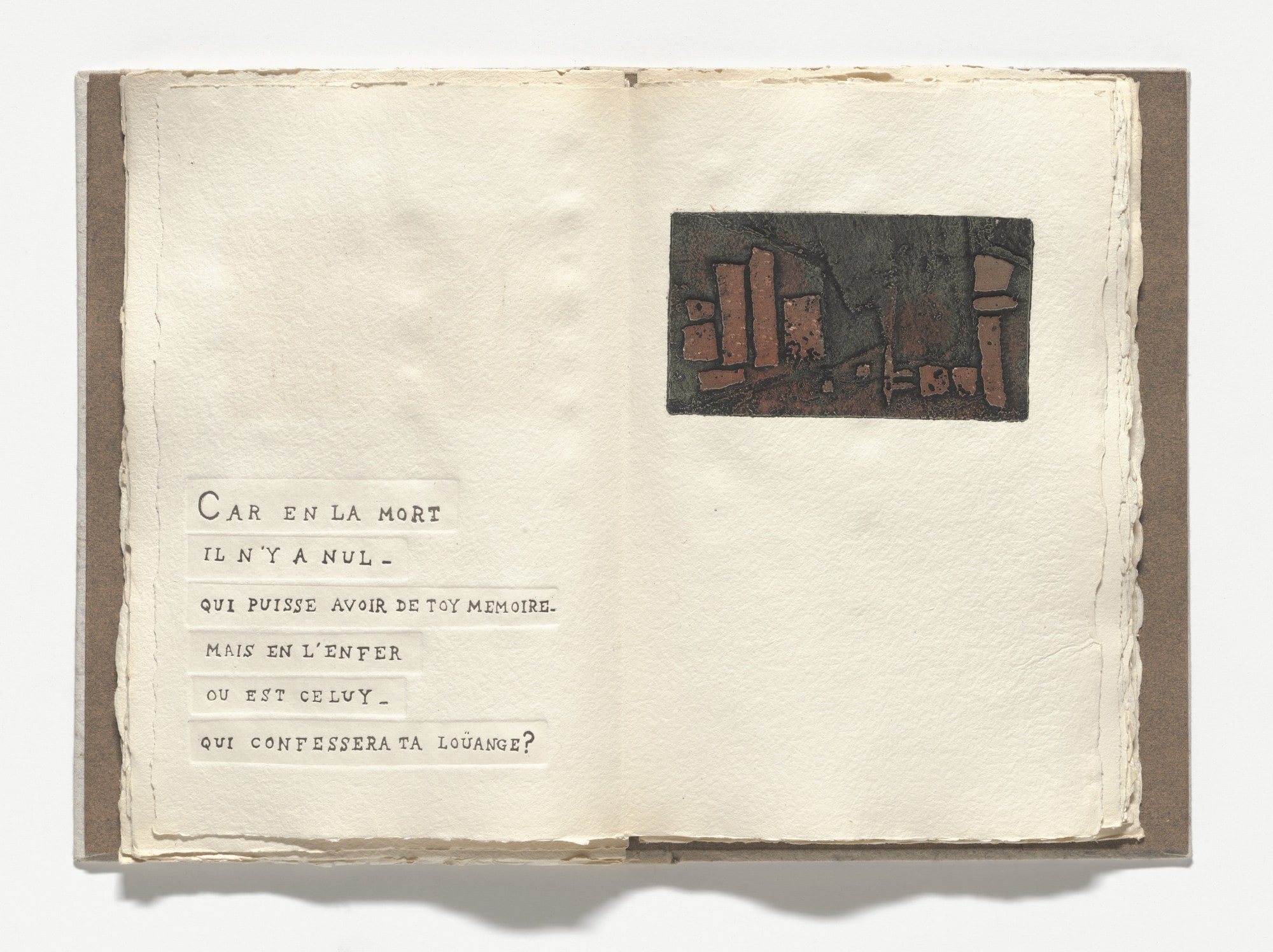 Car en la mort... (Because in death...) (plate, folio 14) from Psaumes pénitentiels de David (David's Penitential Psalms)