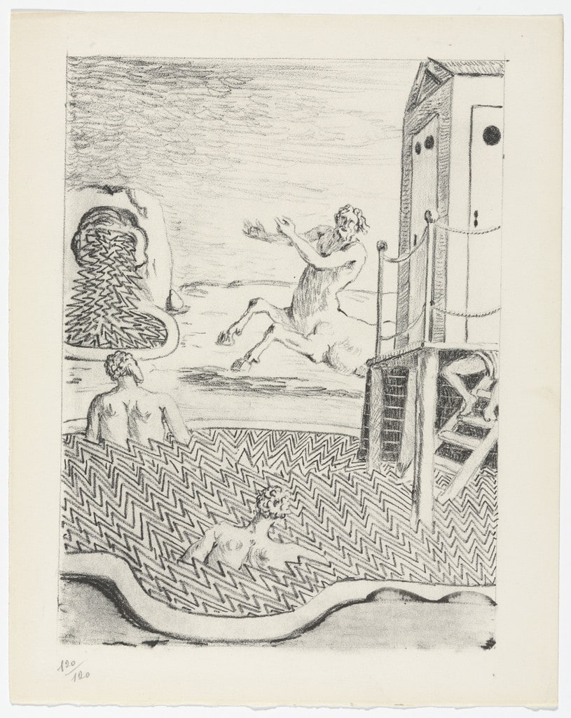 Il Centauro Misterioso (The Mysterious Centaur) (plate, folio 14) from Mythologie