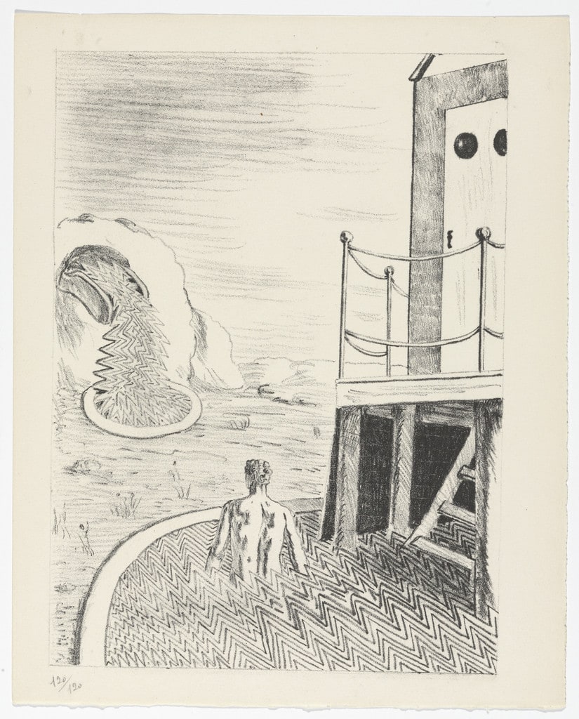 Il Bagnante Solitario (The Solitary Bather) (plate, folio 17) from Mythologie
