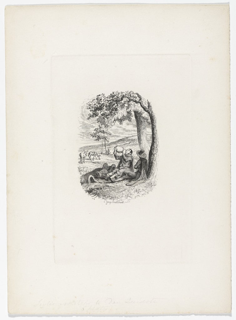 The Author & his Guide from Rambles in the Footsteps of Don Quixote by Henry D. Inglis