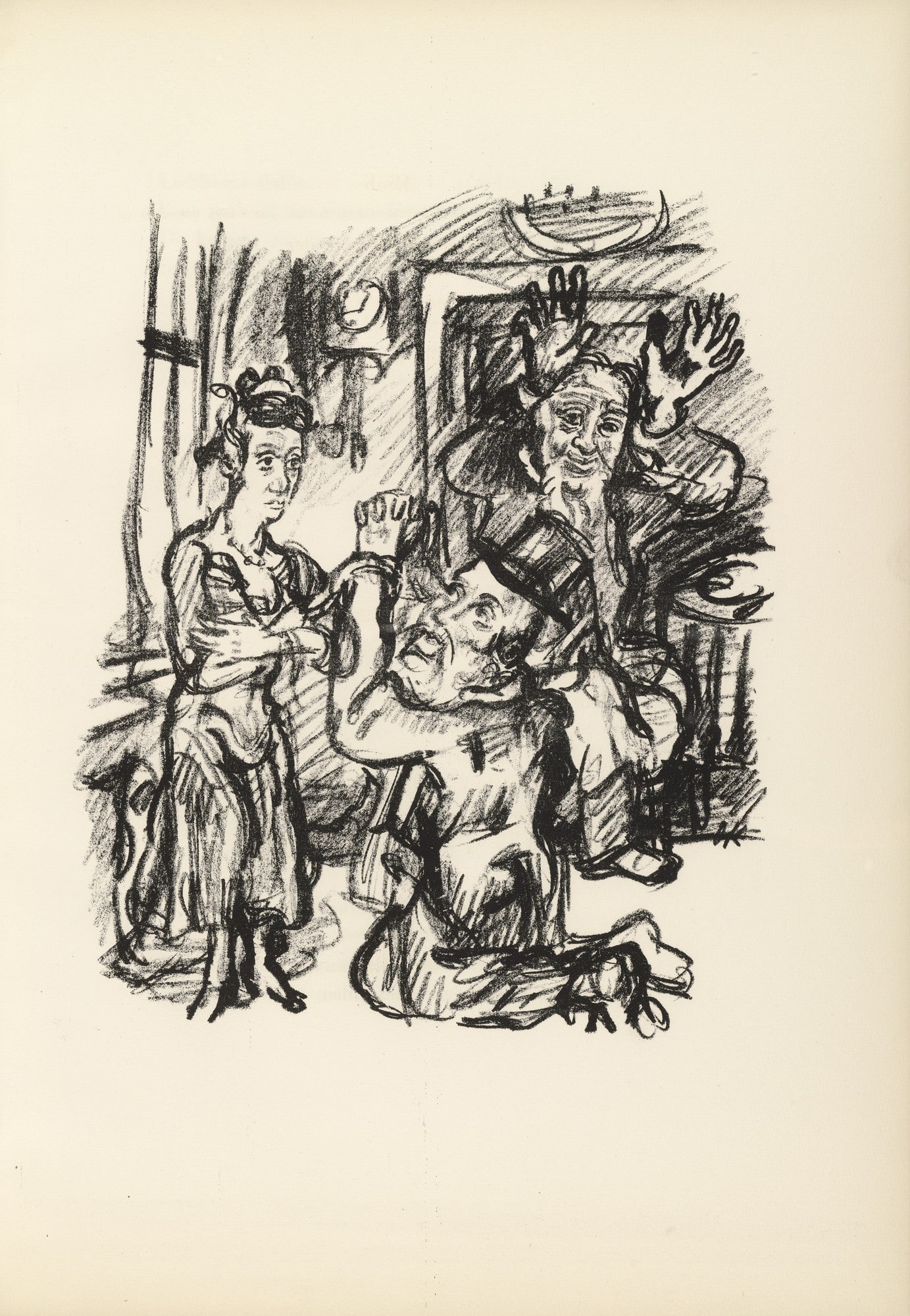 Job, Anima and the Contortionist (Hiob, Anima und der Kautschukmann) (plate, page 27) from Hiob (Job)