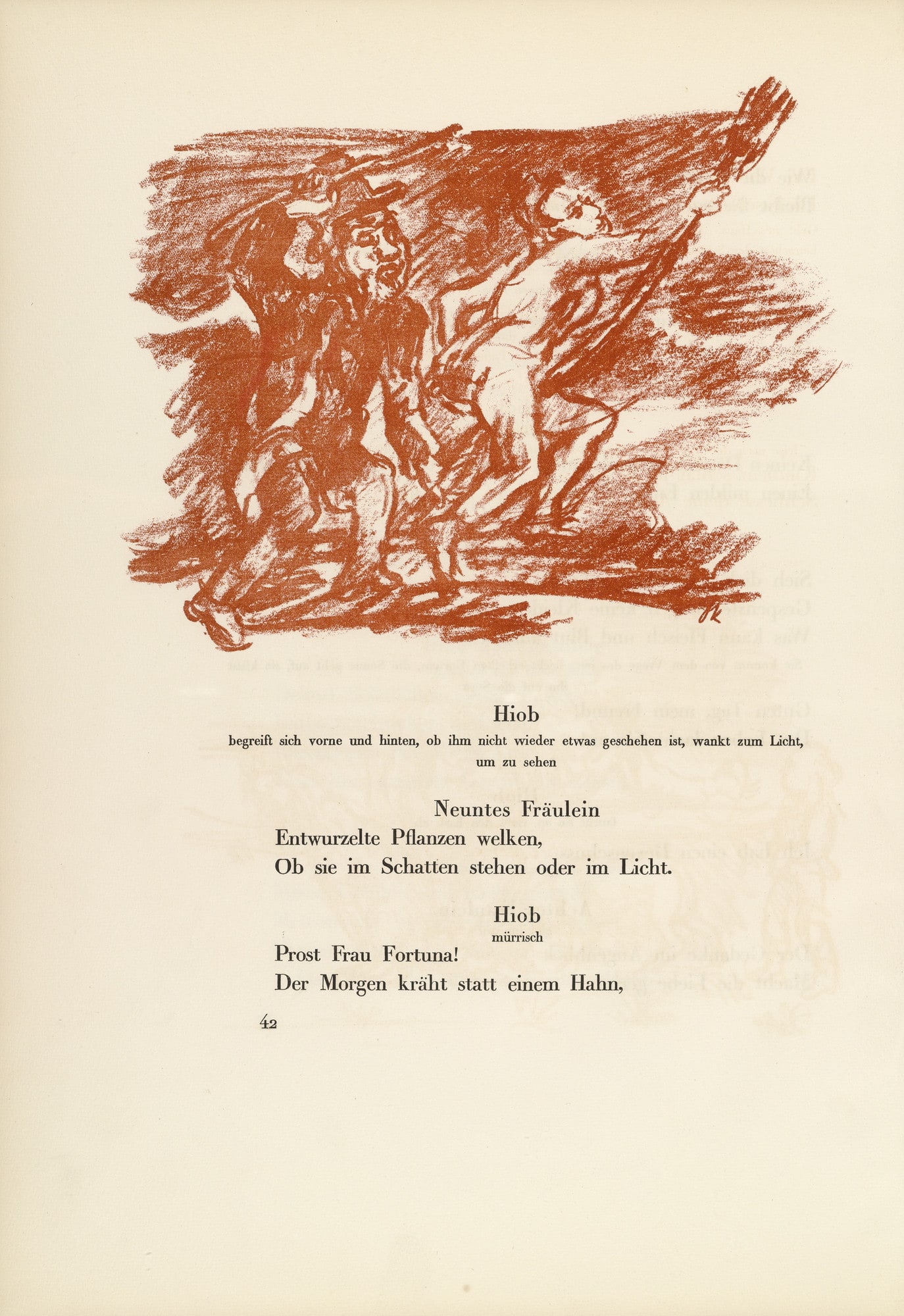 Lumbago (Der Hexenschuss) (in-text plate, page 42) from Hiob (Job)