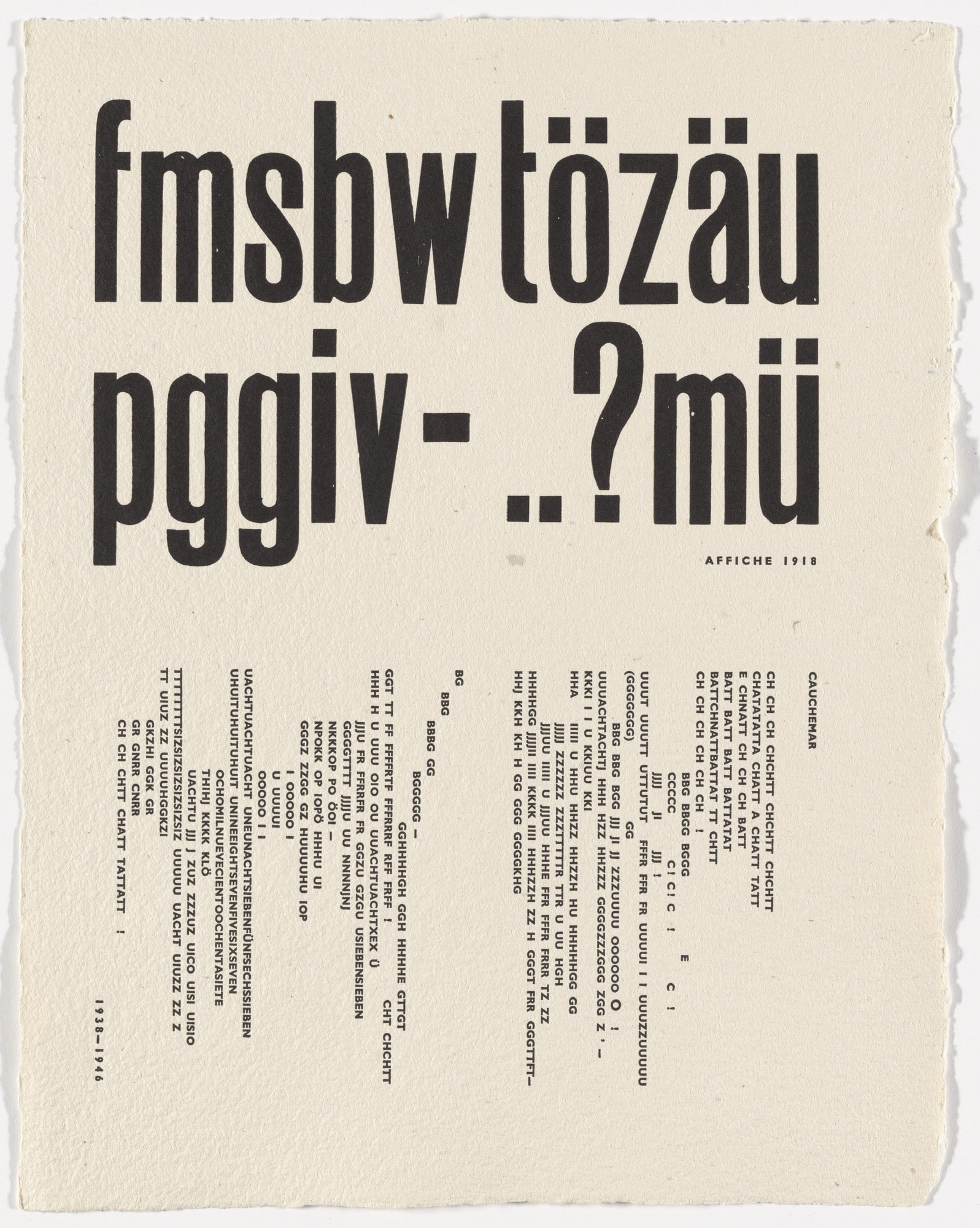 In-text plate (folio 13) from Poésie de mots inconnus