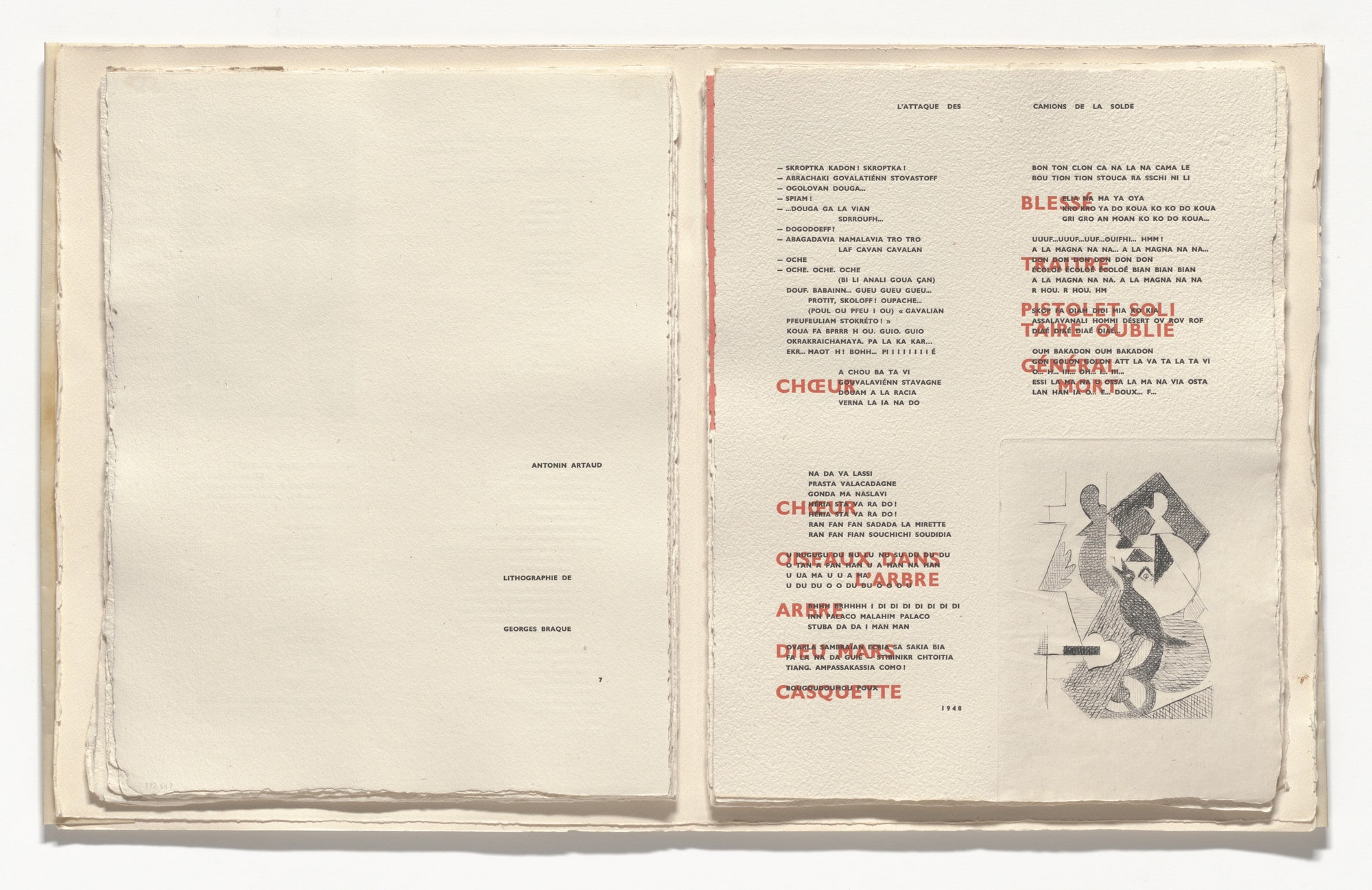 In-text plate (folio 8) from Poésie de mots inconnus