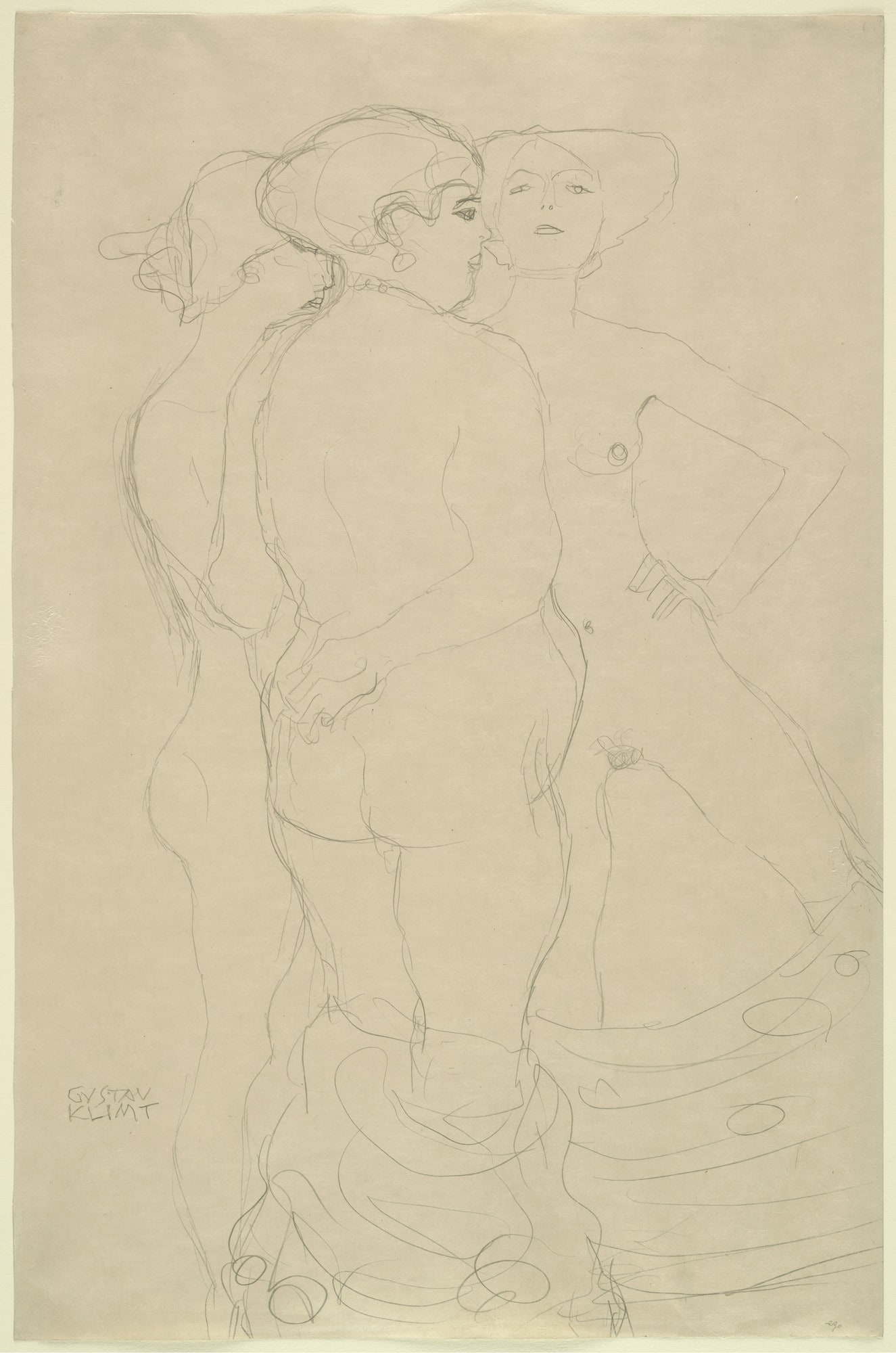 Three Courtesans (Drei stehende Frauenakte)