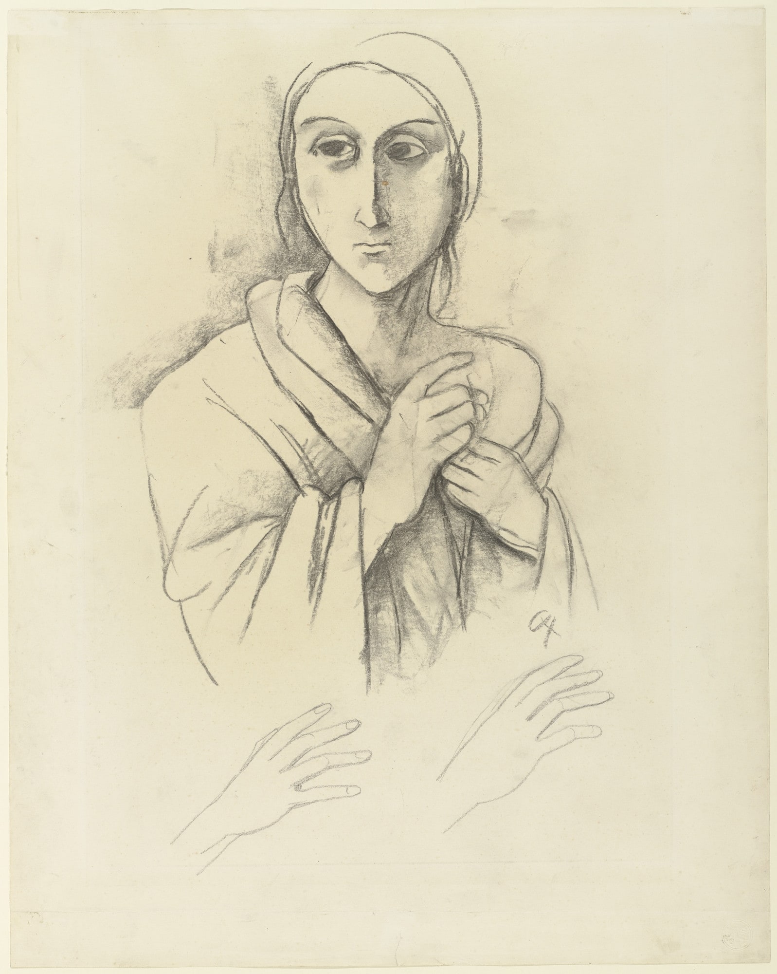 Woman with Draped Shoulders