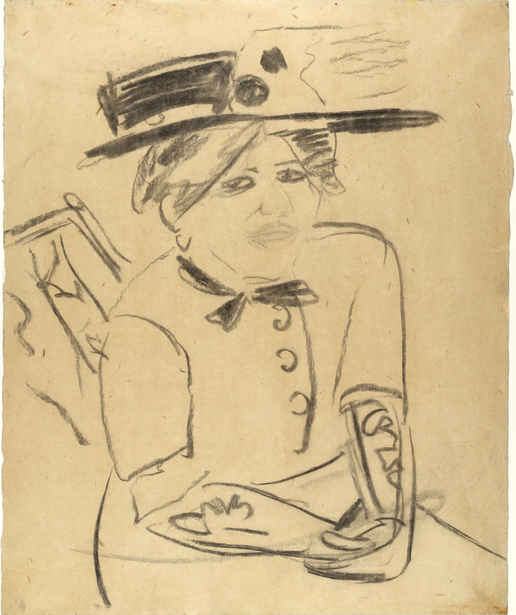 Seated Woman with Hat (Sitzende mit Hut)