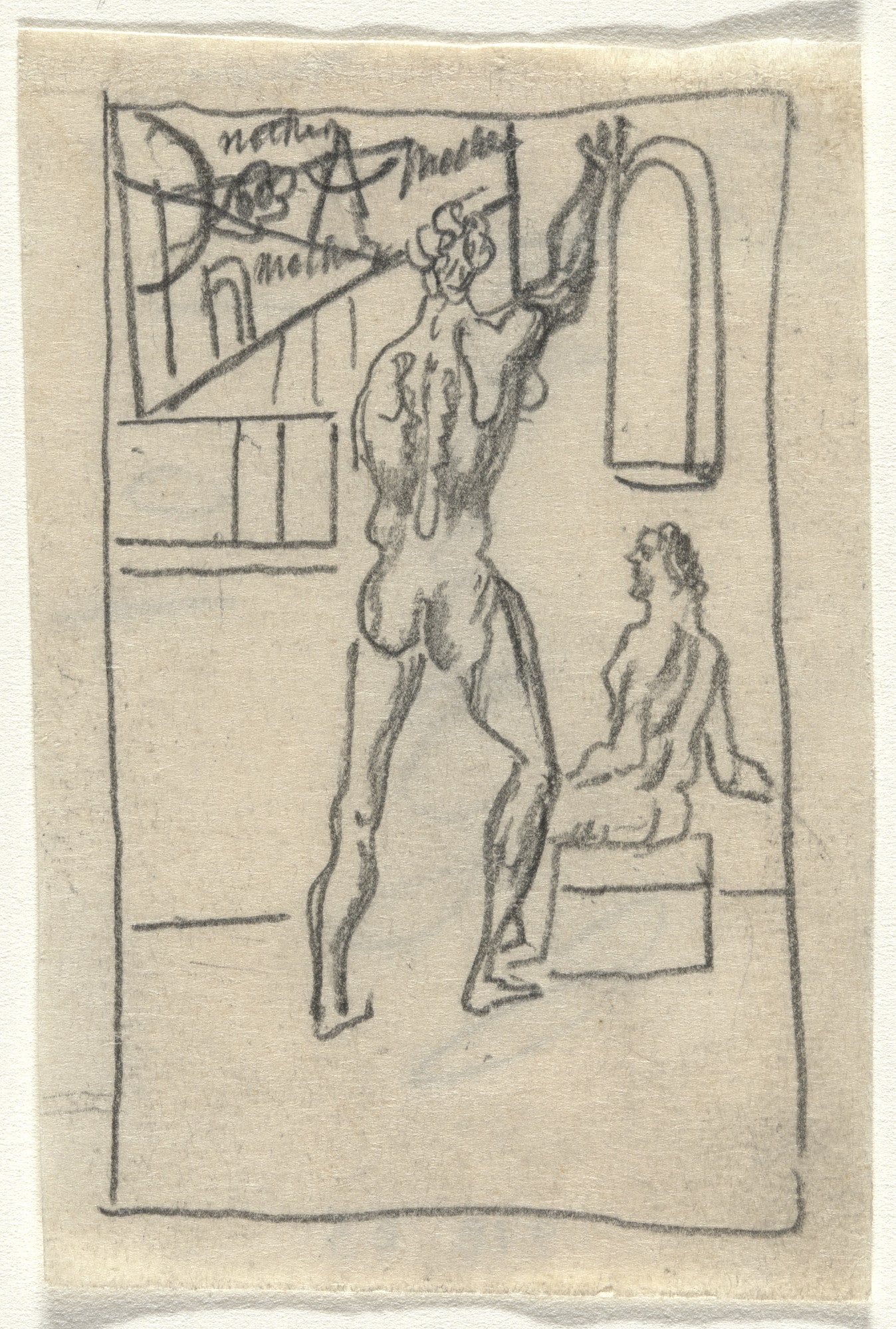 Untitled (Standing Nude with Seated Nude)
