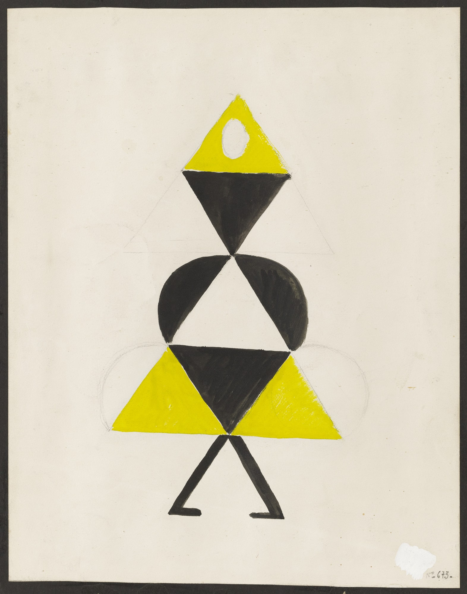 Yellow Dancer. Costume design for the play Le Coeur à Gaz