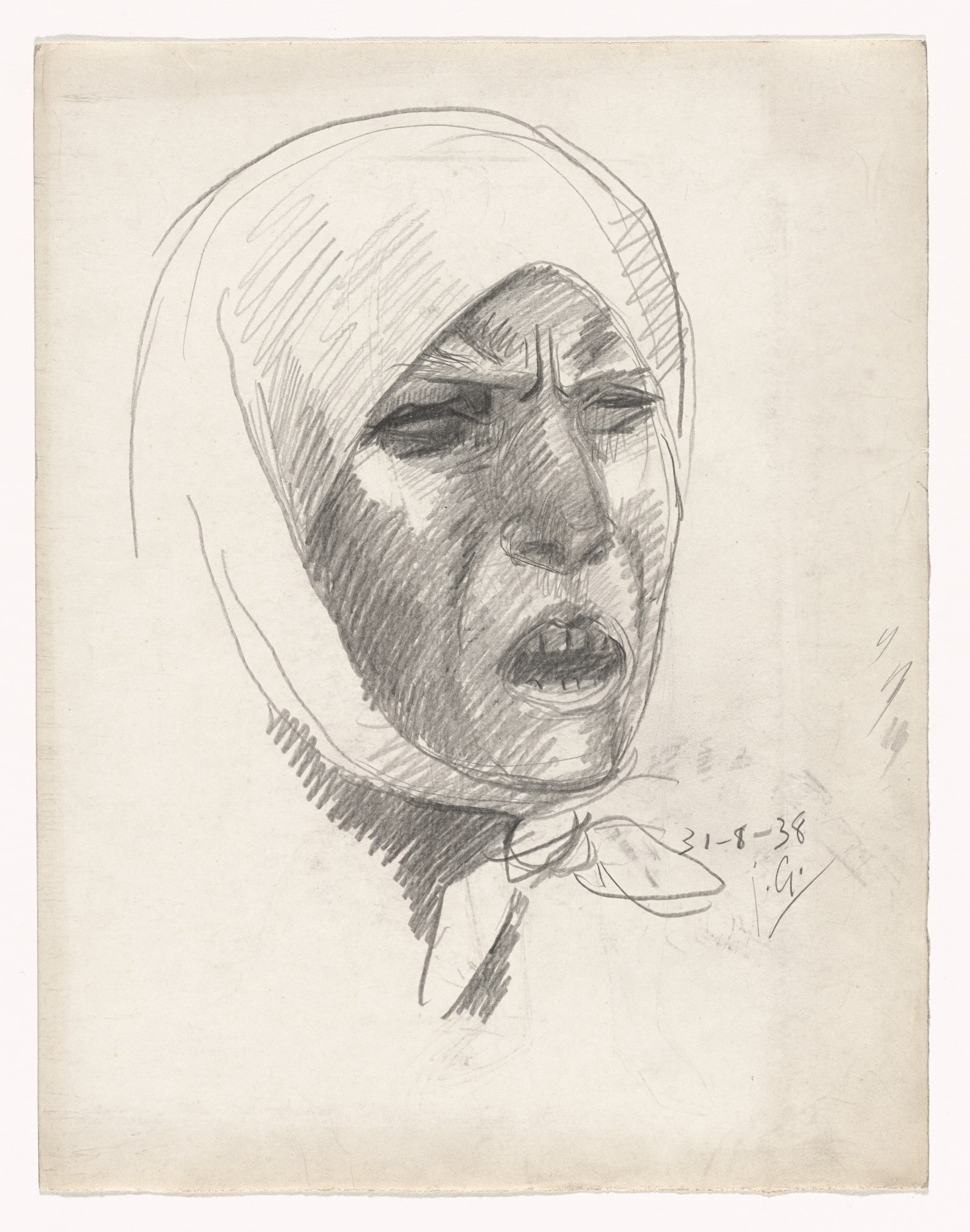 Head of Montserrat Crying, No. 1