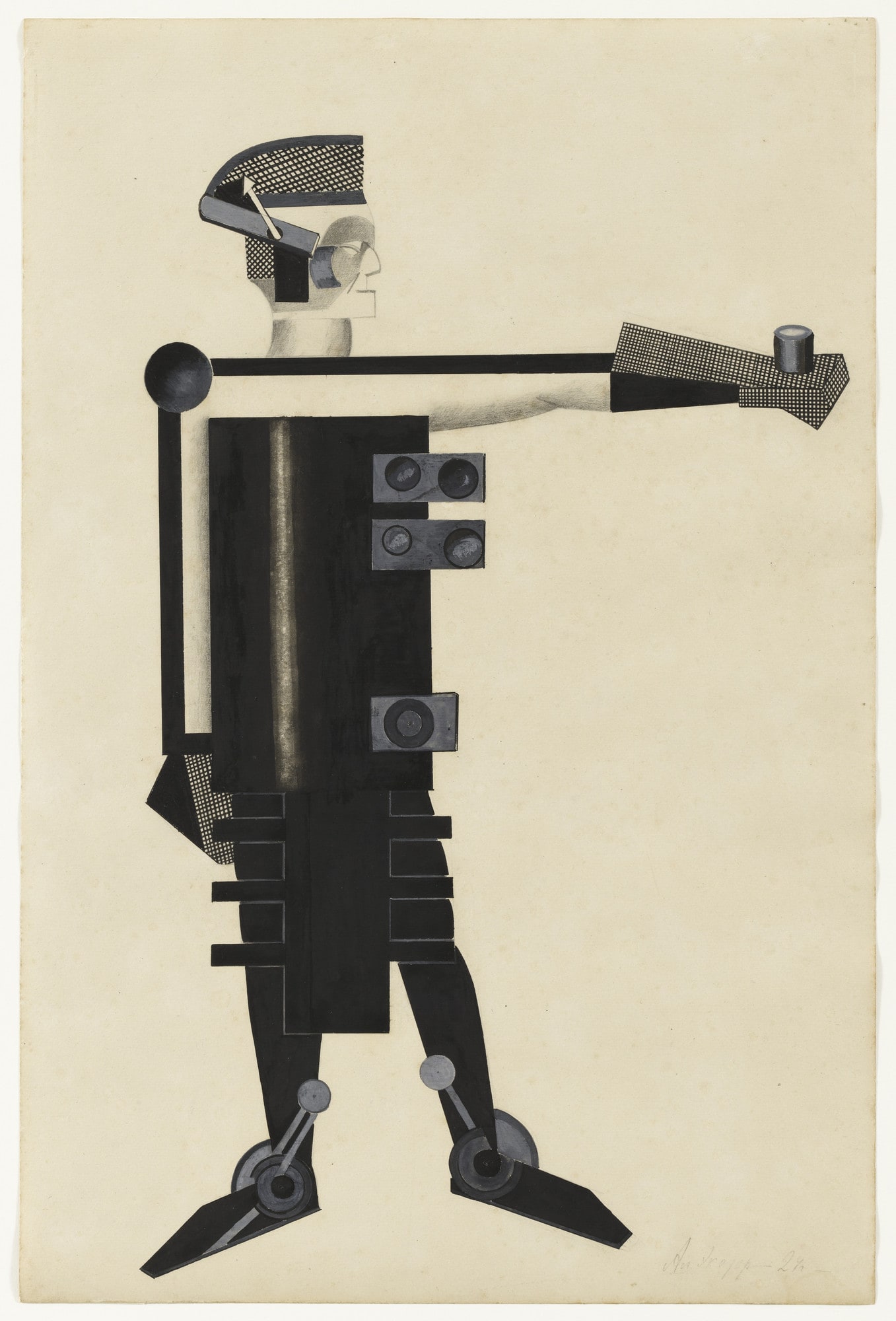 Guardian of Energy. Costume design for the film Aelita by Yakov Protazanov