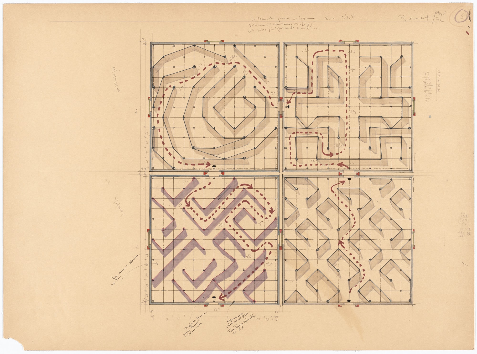 Study for Labyrinth for White Mice