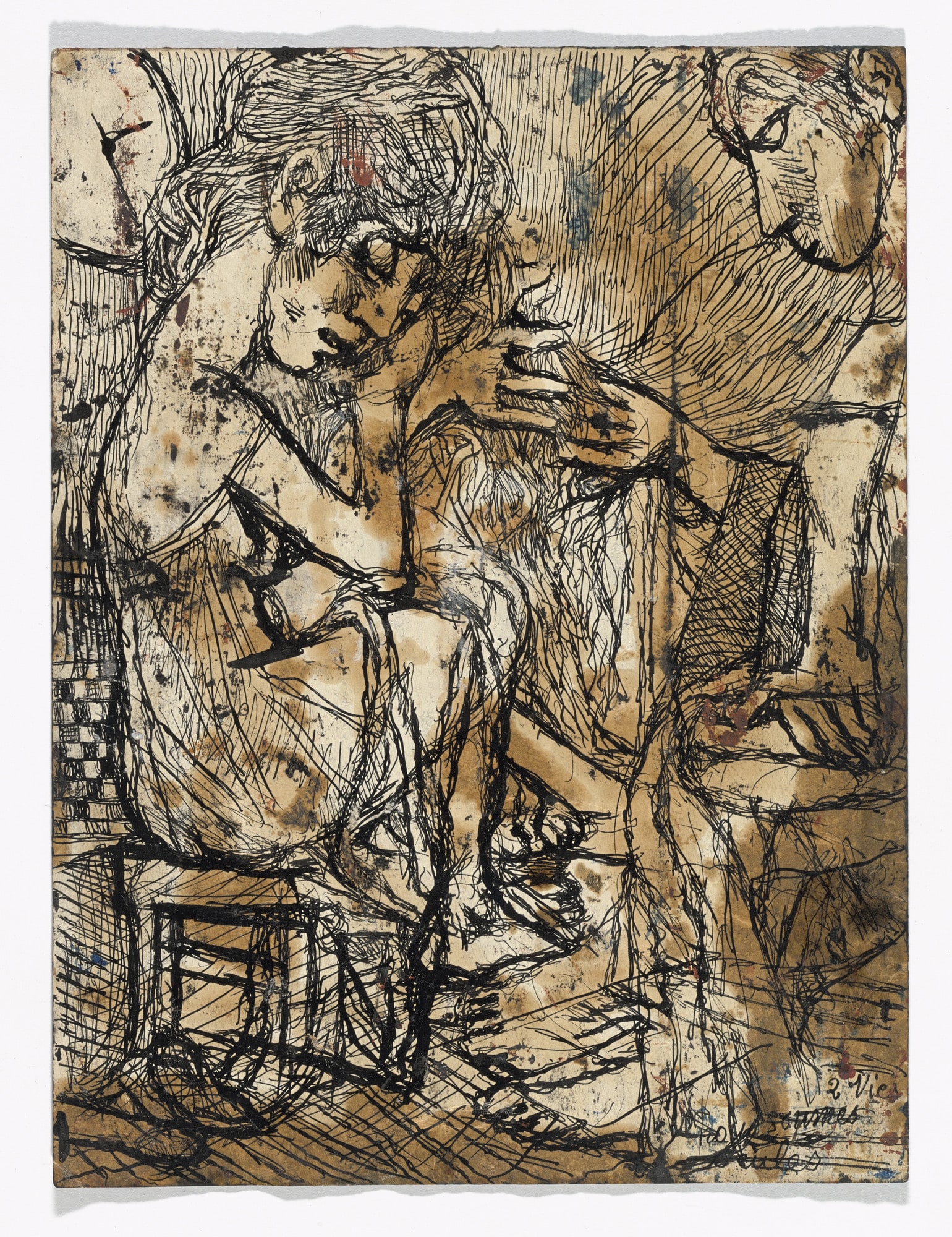 Two Lives (Deux vies)[recto] and The Leper (Le Lépreux) [verso]