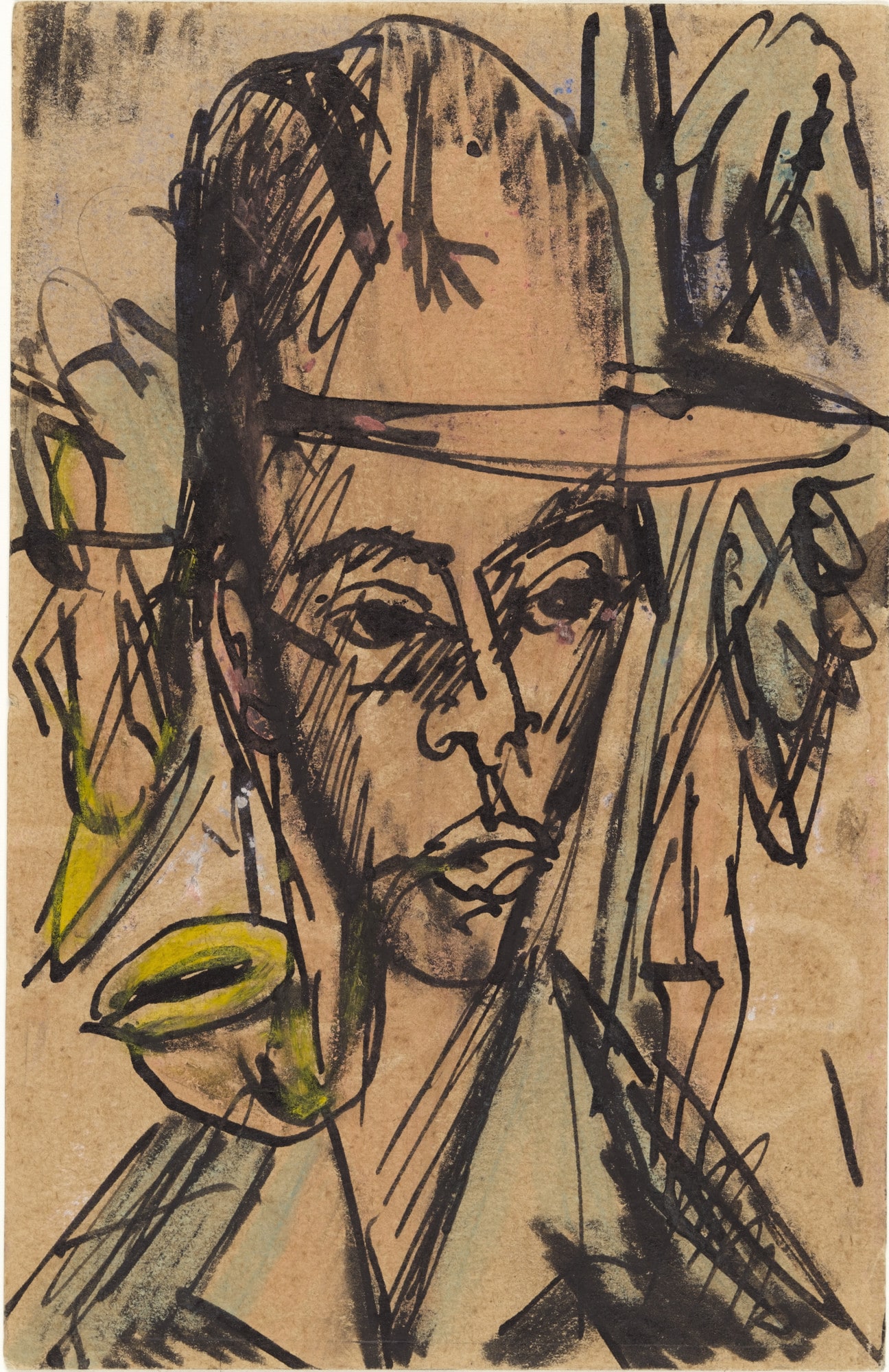 Self-Portrait with Pipe (Selbstbildnis mit Pfeife)