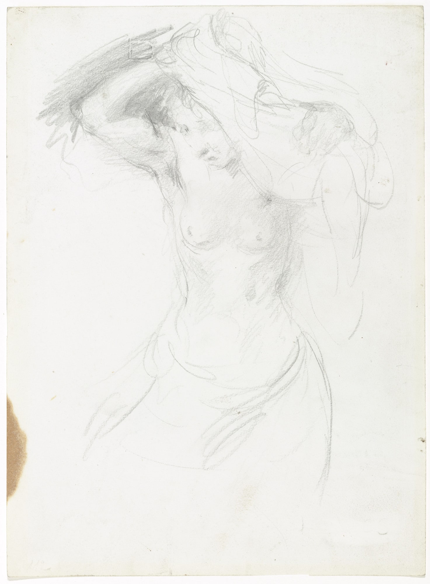 Woman Carrying a Basket (recto); Untitled (Study for Portrait of Frau Luther) (verso)