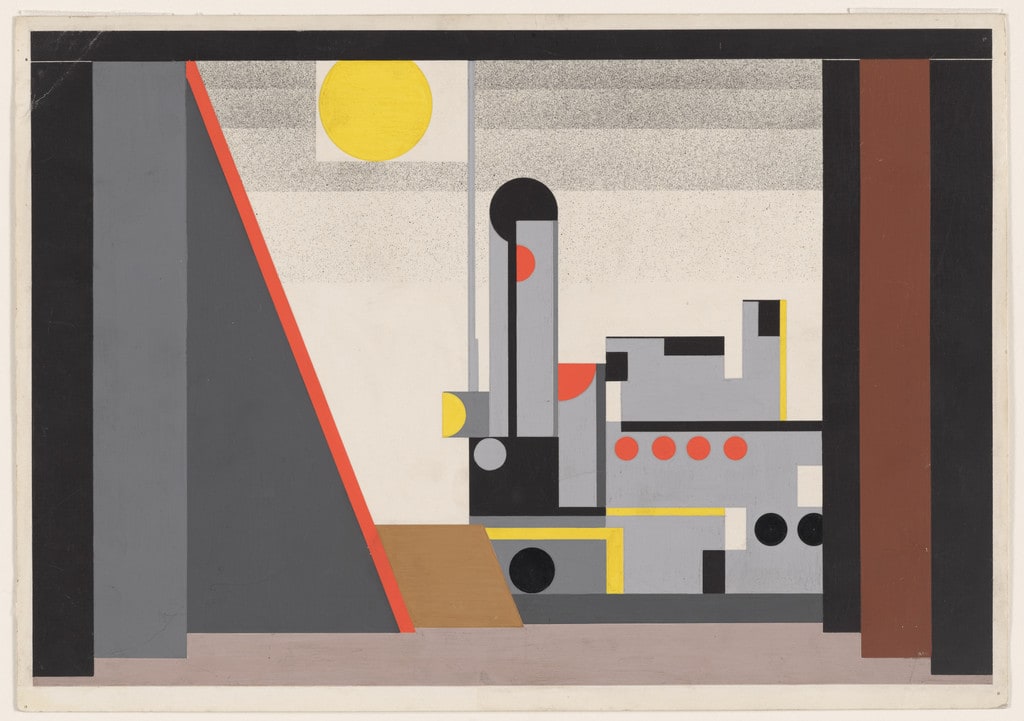 The Mountain Fortress. Set design for the play Mann ist Mann (A Man's a Man)