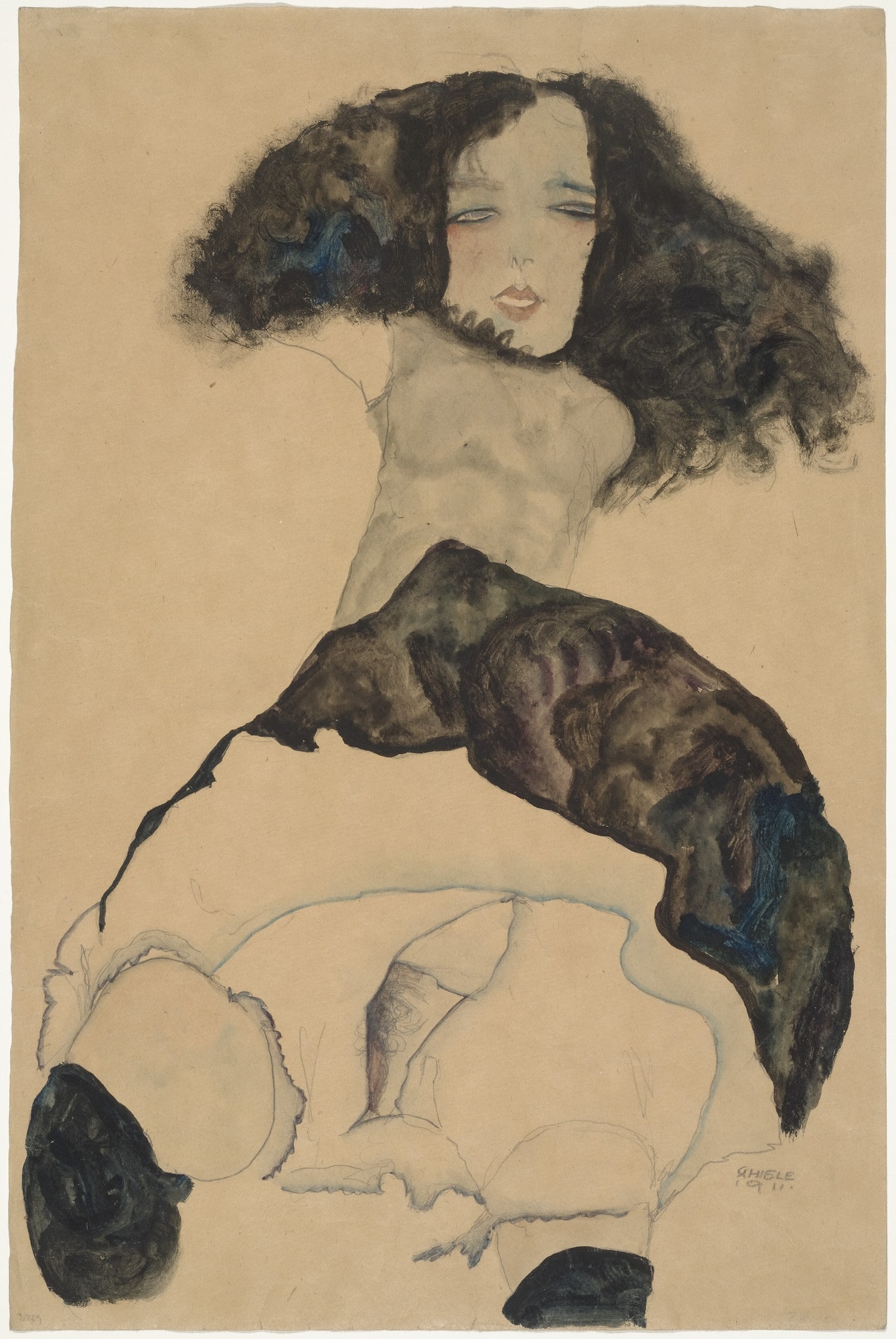 Girl with Black Hair (Mädchen mit schwarzem Haar)