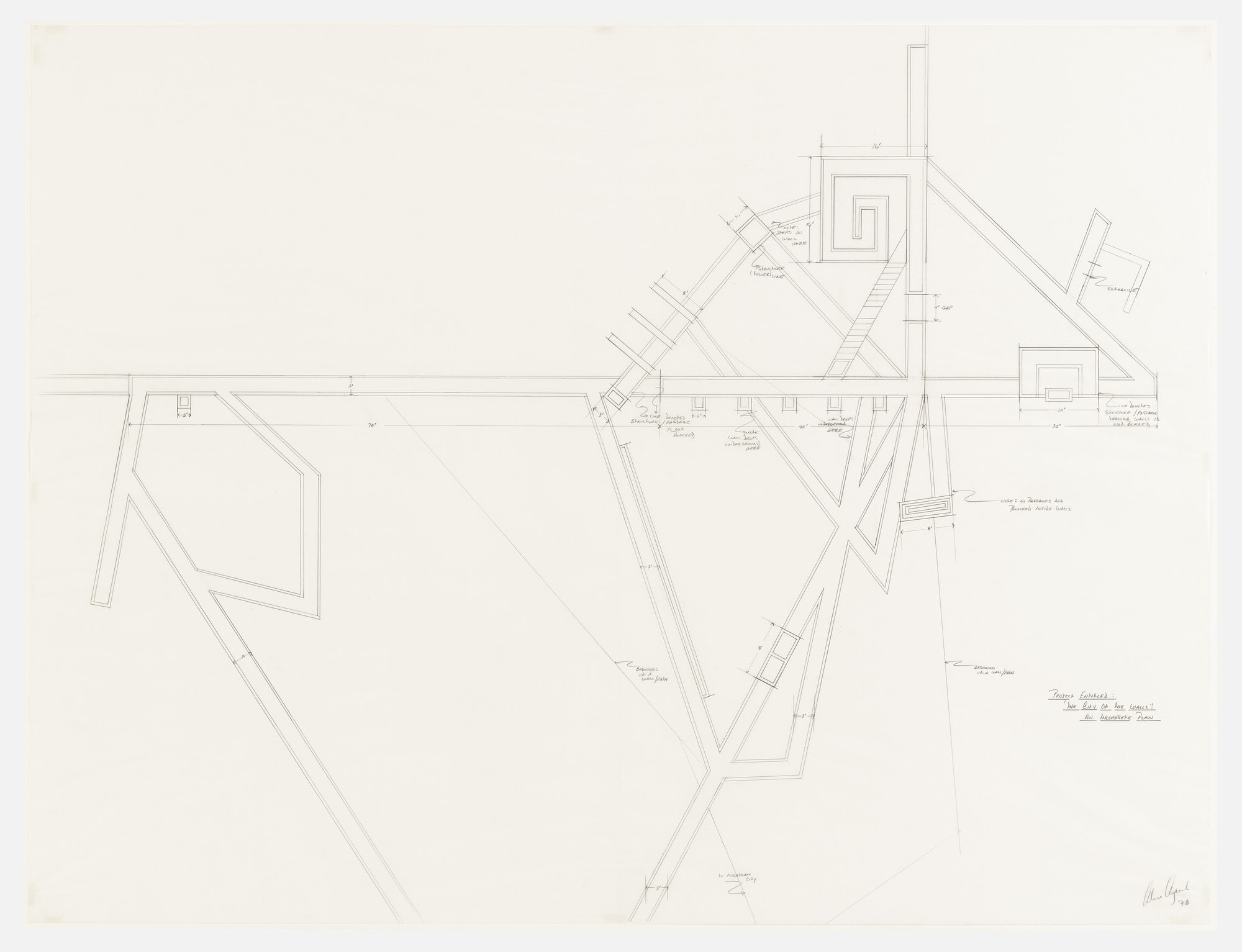 Study (Incomplete Plan) for Project Entitled "The City of the Walls"