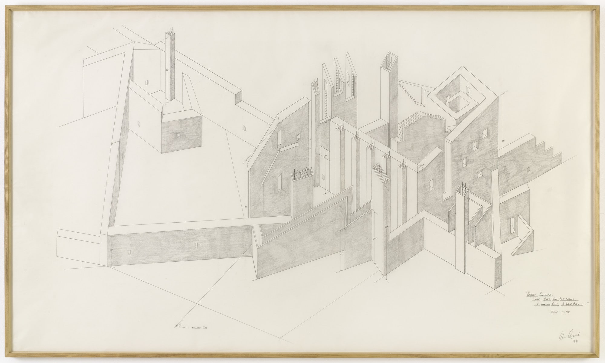 Study for Project Entitled "The City of the Walls: A Narrow City: A Thin City"