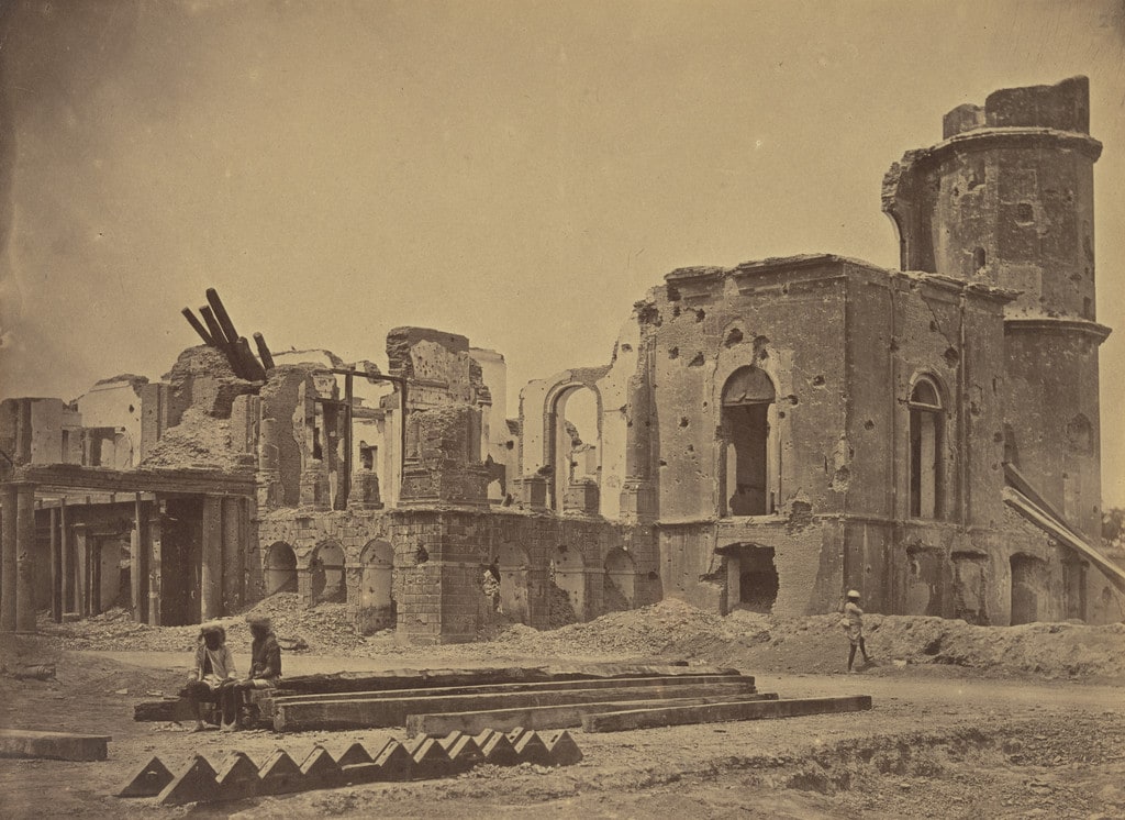 The Residency, Taken in Front, and Showing the Room in Which Sir Henry Lawrence was Killed, Lucknow