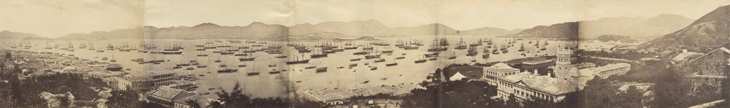Panorama of Hong Kong Showing the Fleet for North China Expedition