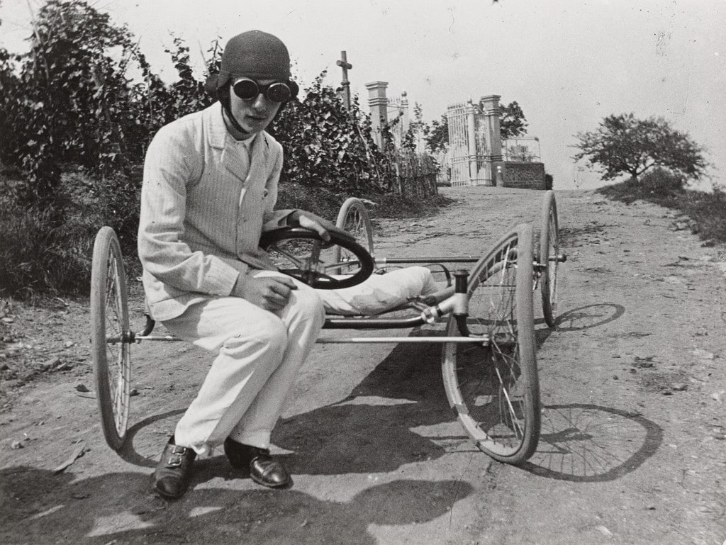 Maurice Lartigue on his Bobsleigh, Château de Rouzat