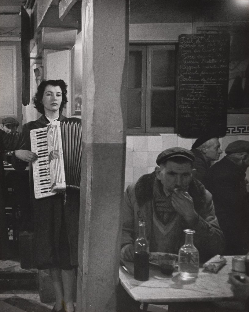 Accordionist Playing in a Bistro near Les Halles, Paris