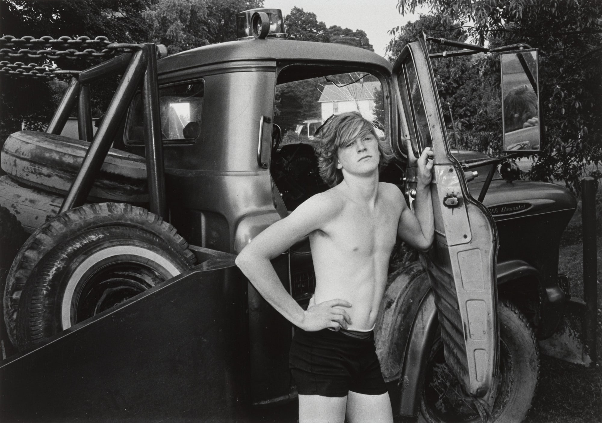 Donald York, Jr., Standing Beside His Father's Wrecker