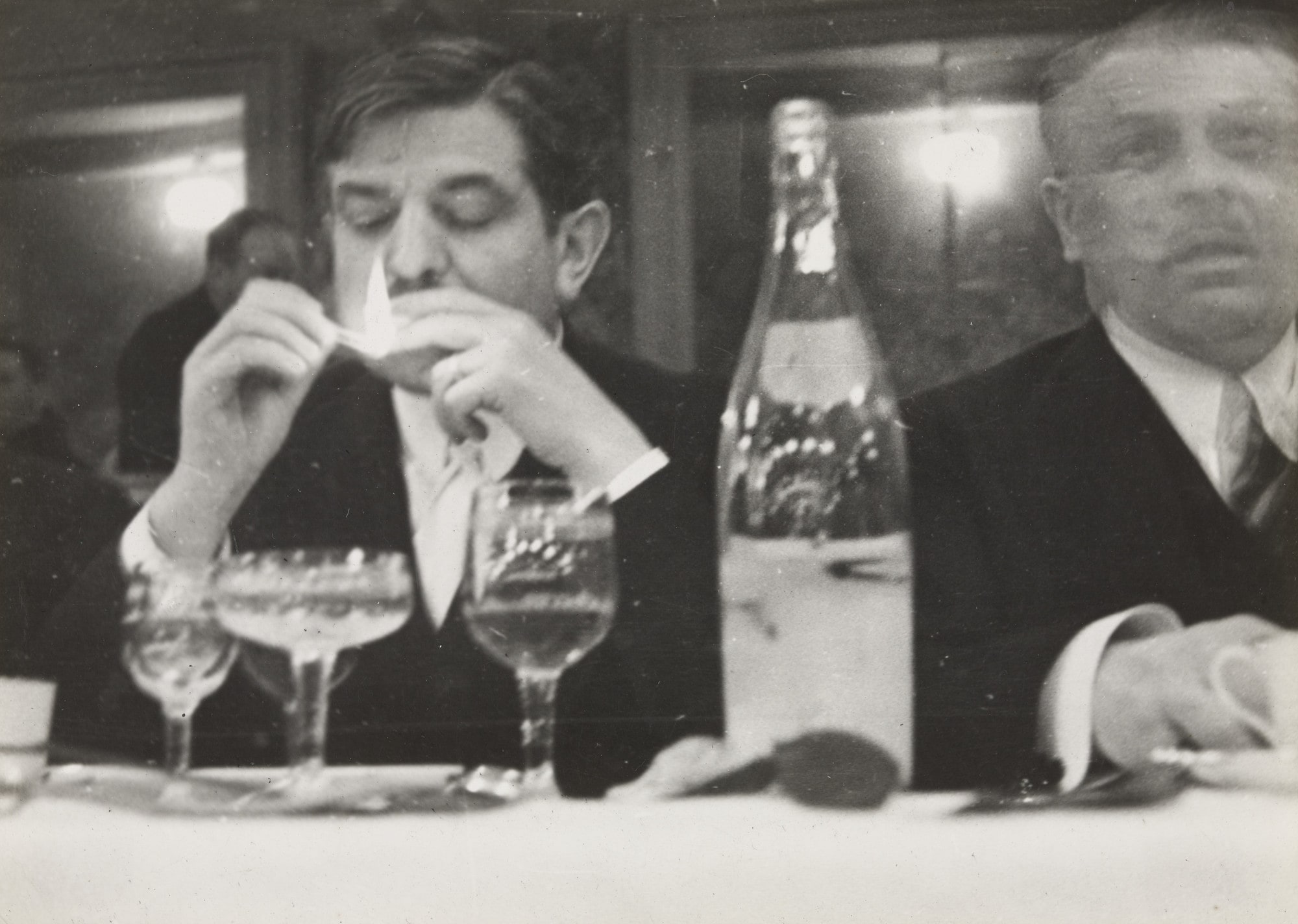 Laval Enjoying His Cigarette