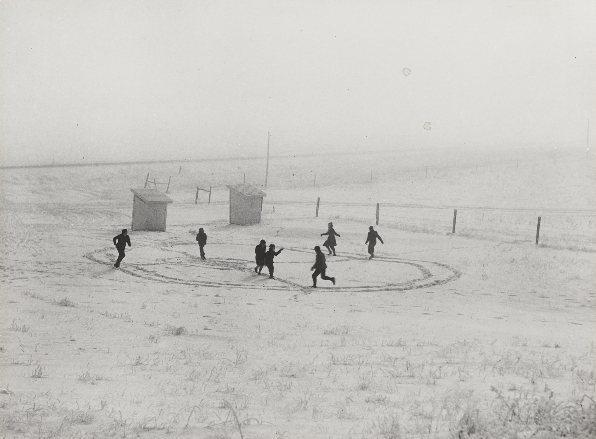 Children Playing in Snow