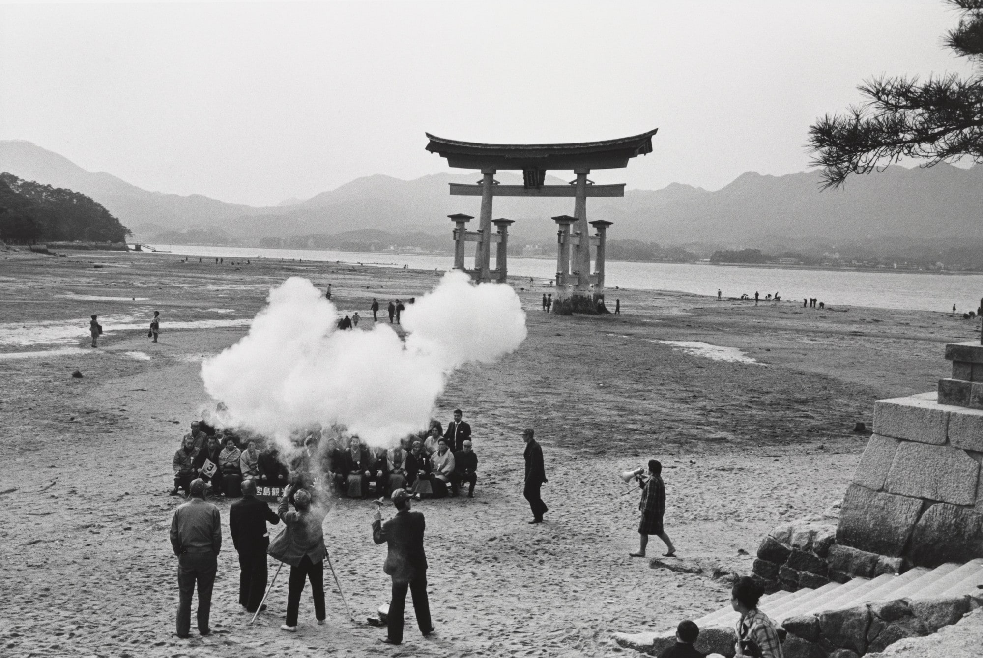 Tourists Being Photographed in Front of a Tori, Miyajima