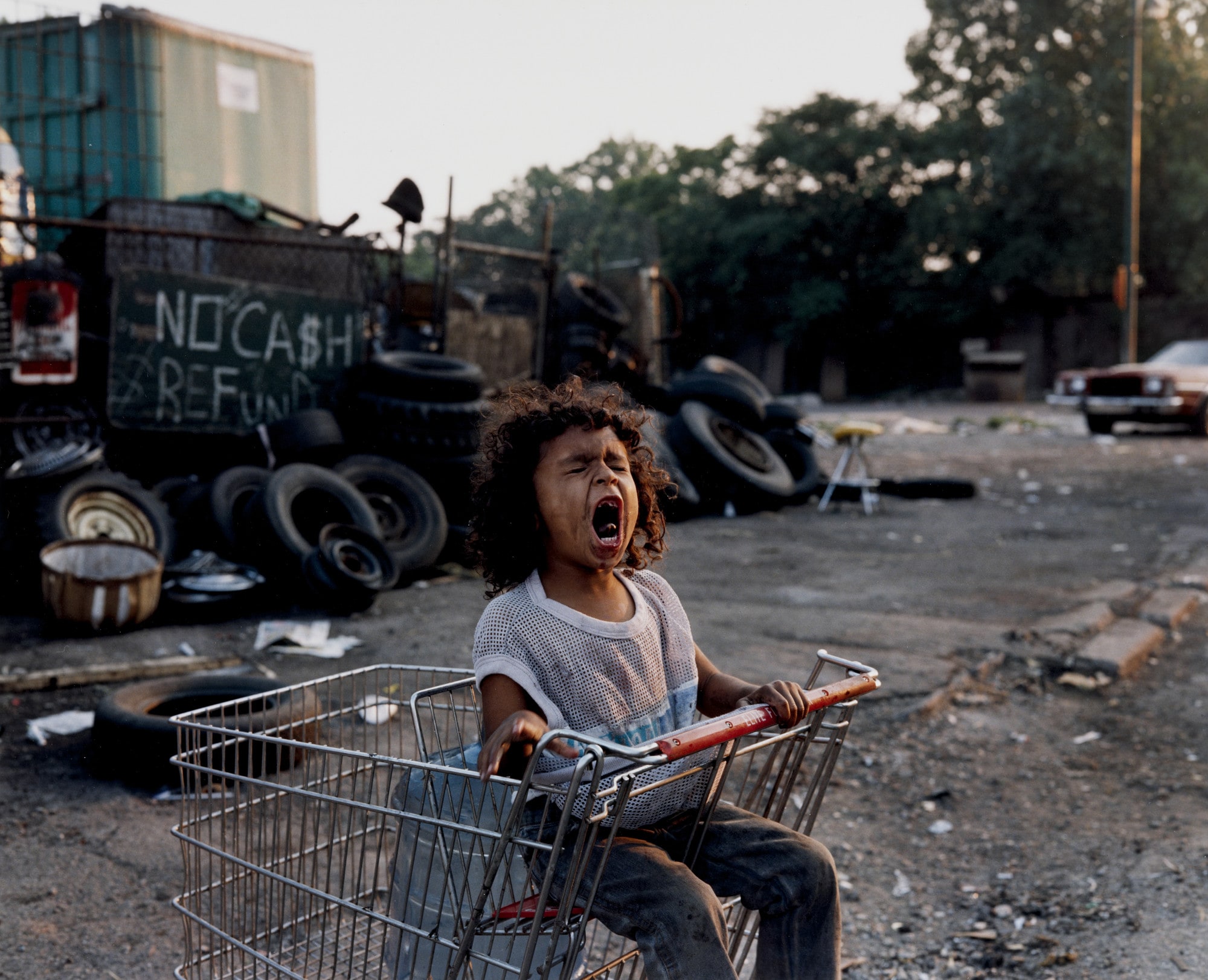 Girl in Shopping Cart, Pilsen, Chicago