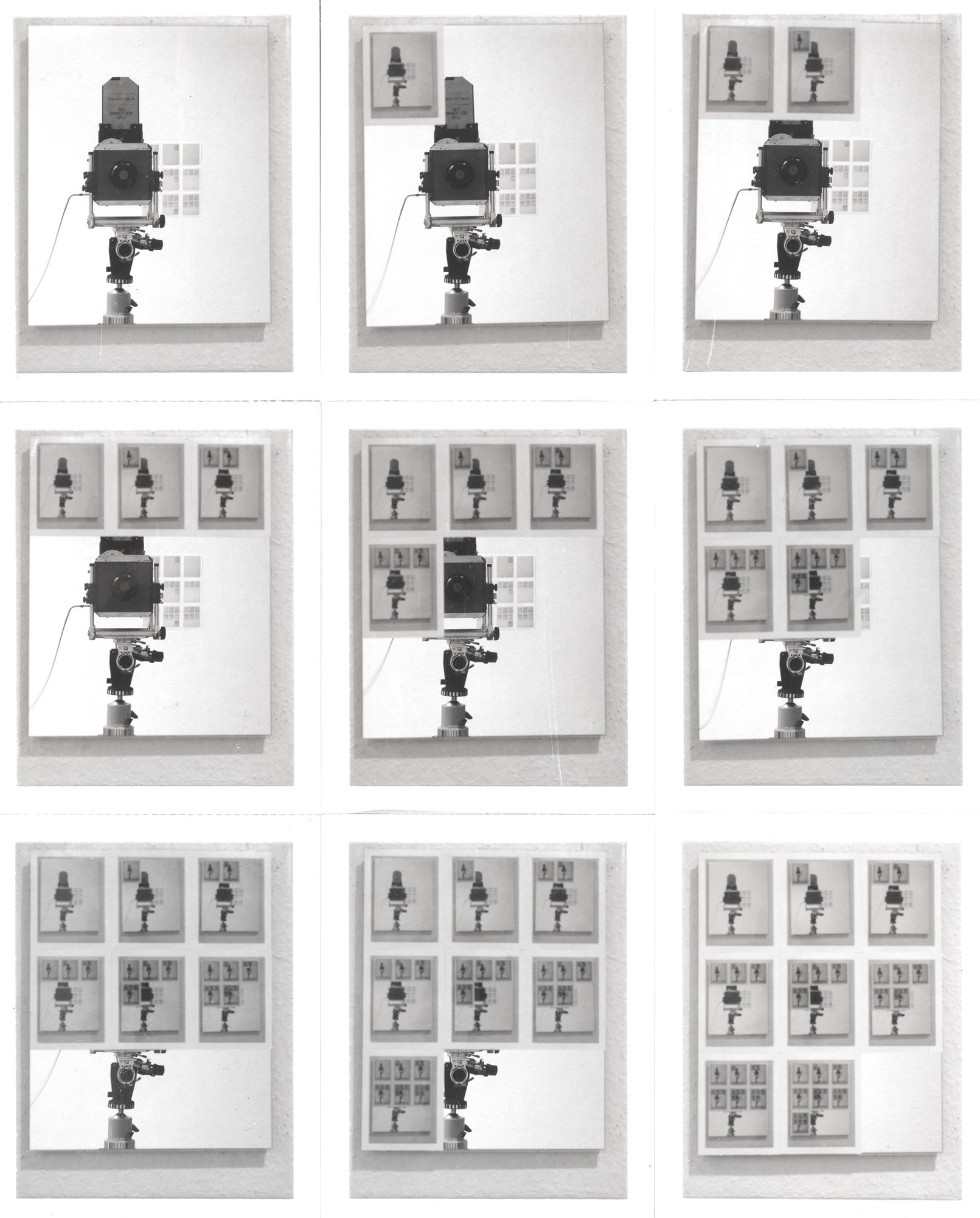 Nine Polaroid Photographs of a Mirror