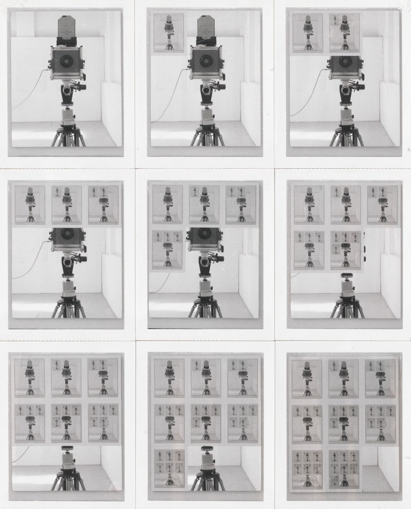 Nine Polaroid Photographs of a Mirror