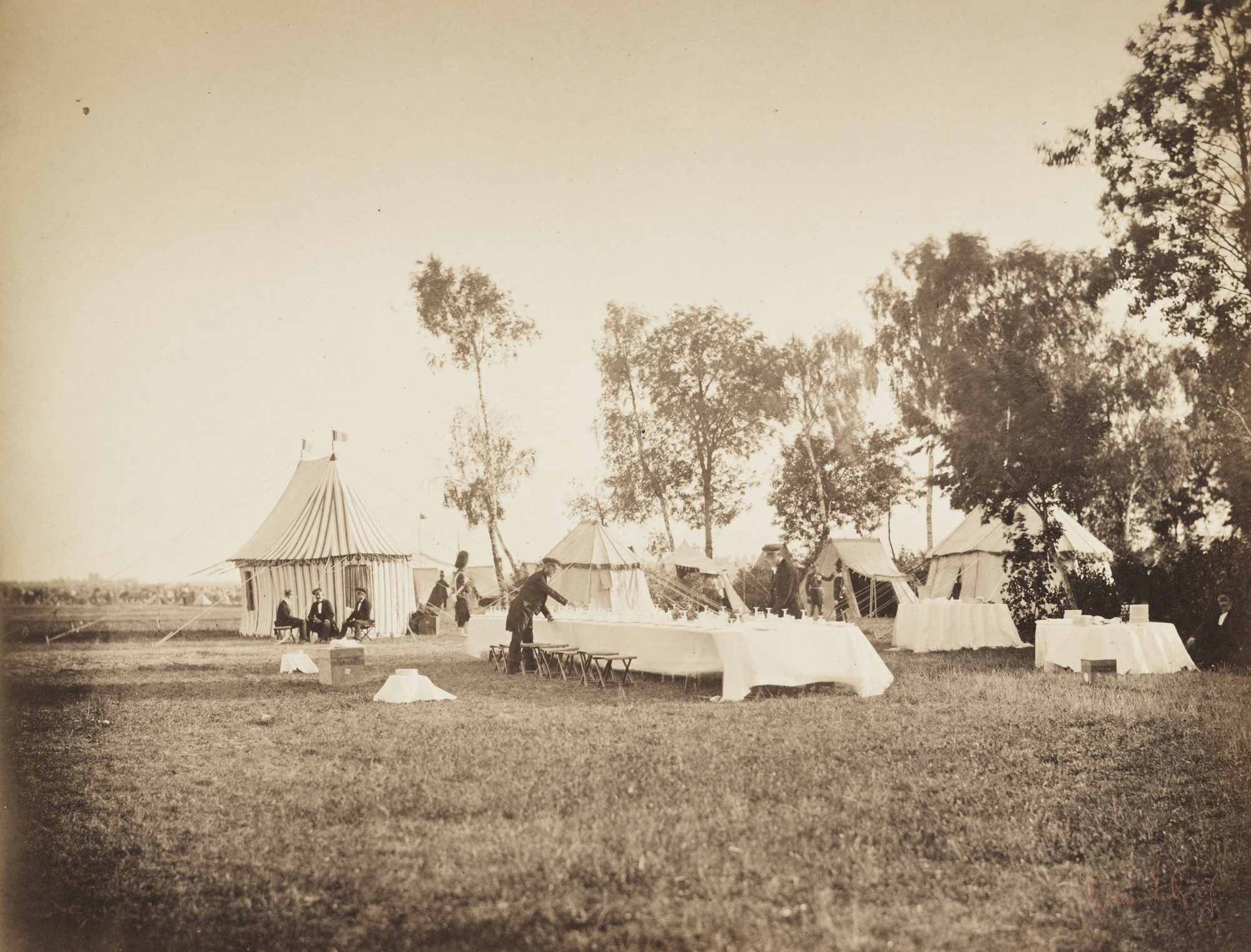 Setting the Emperor's Table from the album Memories of the Camp de Châlons under General Decaën