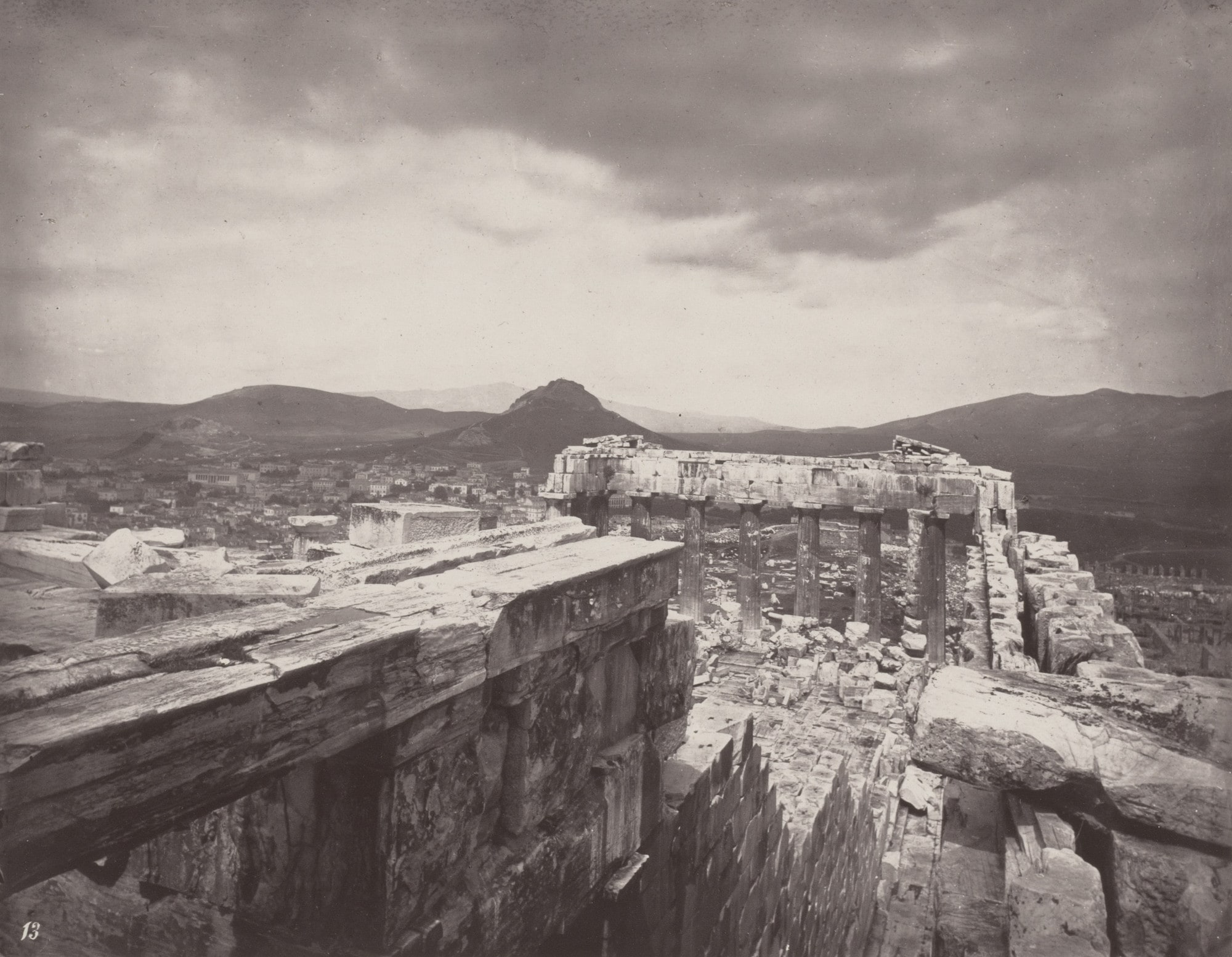 View Taken from the Same Point as No. 12, and Looking Eastward Over The Ruin of the Parthenon